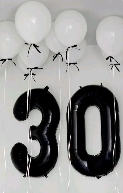 Black Number 40 Balloon, 40 Inch, Birthday Party Decorations, Anniversary & Graduation Supplies