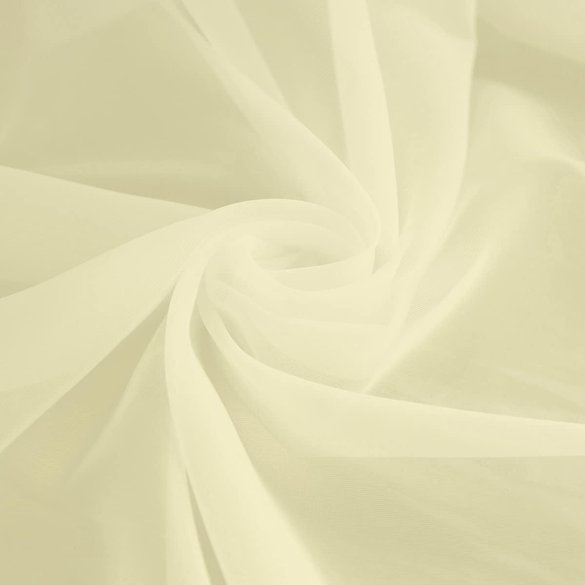 Window Light Yellow Sheer Curtains 145 Inches Long 2 Panels Sheer Curtain Basic Rod Pocket Panel for Bedroom Children Living Room Yard Kitchen (Light Yellow, 52" W x 145" L | 2 pcs)