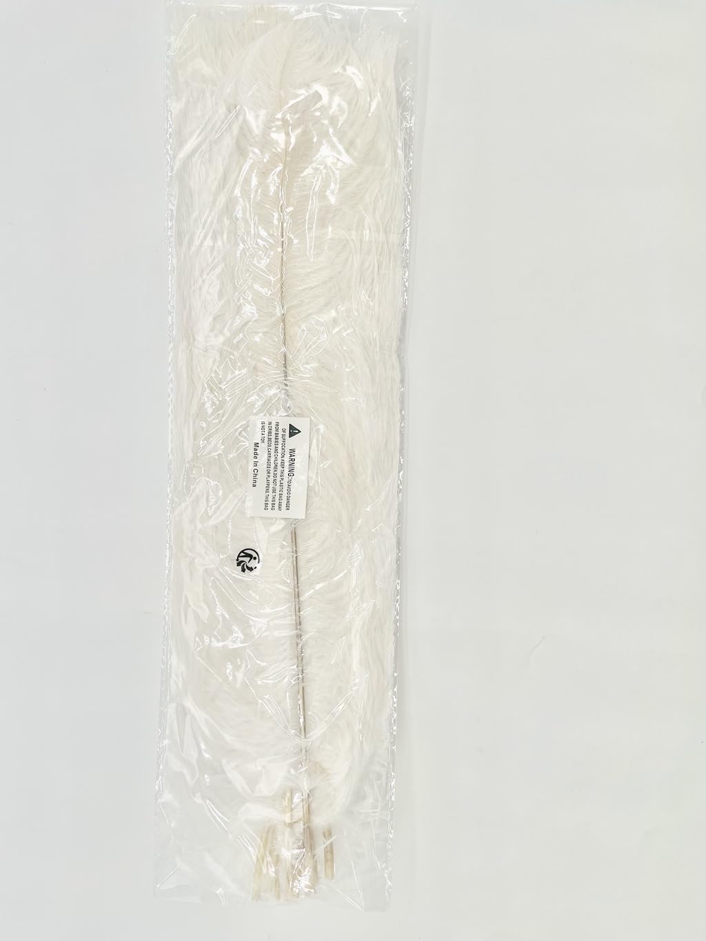 Sowder 16-18inch(40-45cm) Ostrich Feathers Plume for Wedding Centerpieces Home Decoration Pack of 10pcs (White)