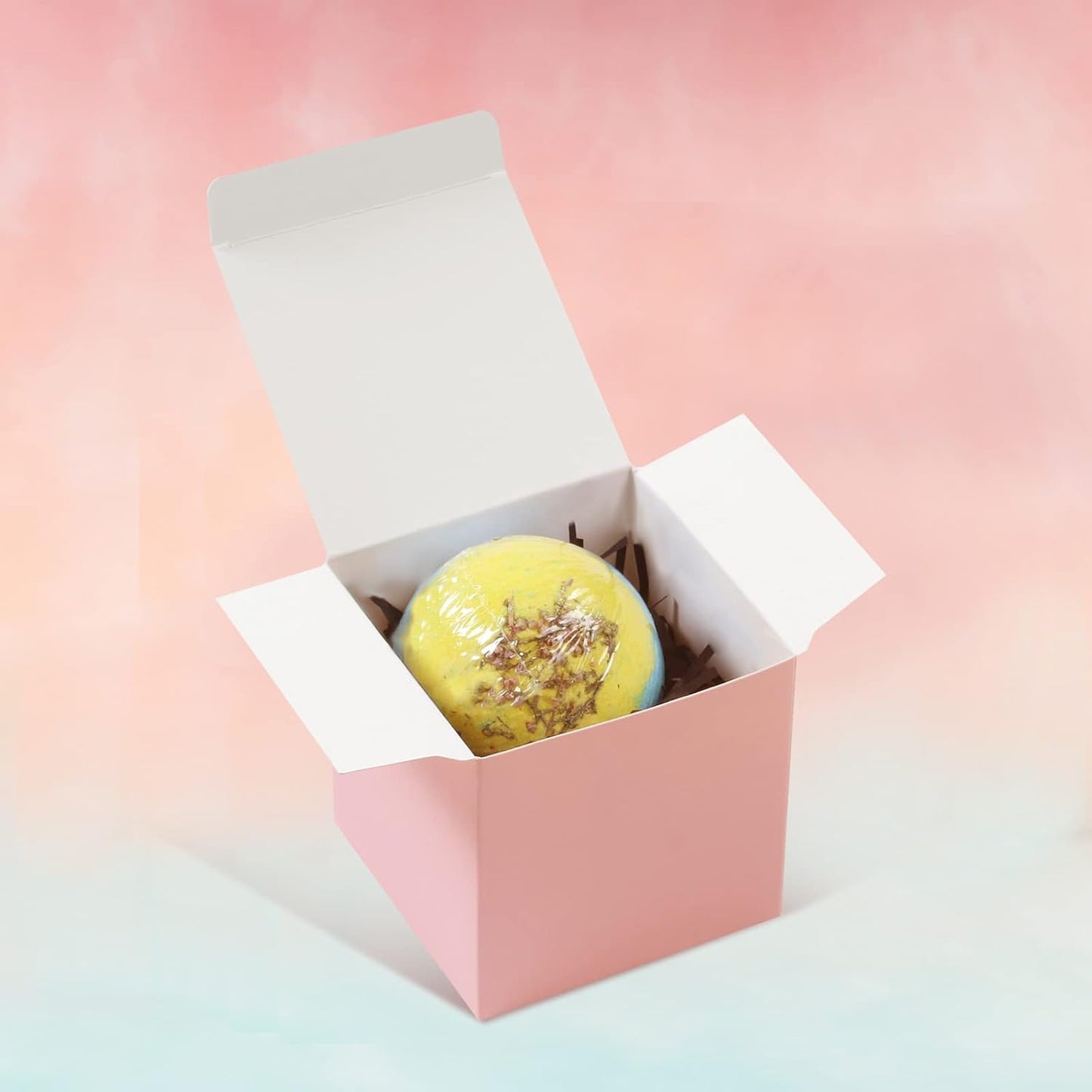 COTOPHER 100pcs Small Gift Boxes, Favor Boxes 2x2x2 inches Paper Gift Boxes with Ribbons Candy Box for Wedding Favors Baby Shower Bridal Shower Birthday Party (100pcs 2x2x2, Pink)