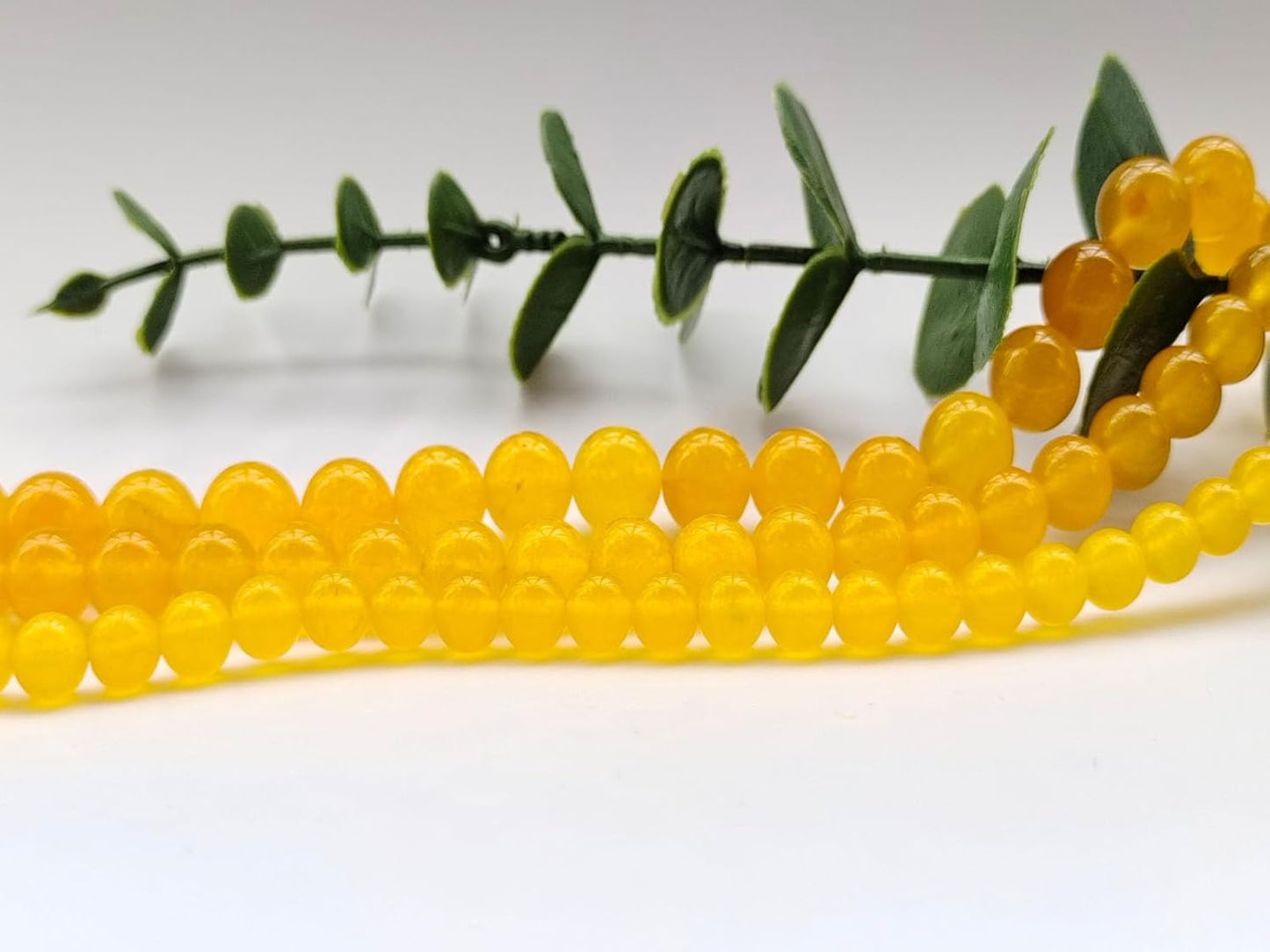 Stone Beads 10mm 60pcs Yellow Chalcedony Beads Round Loose Gemstones Beads for Bracelet Necklace Jewelry Making (10mm, 61032 Yellow Chalcedony)