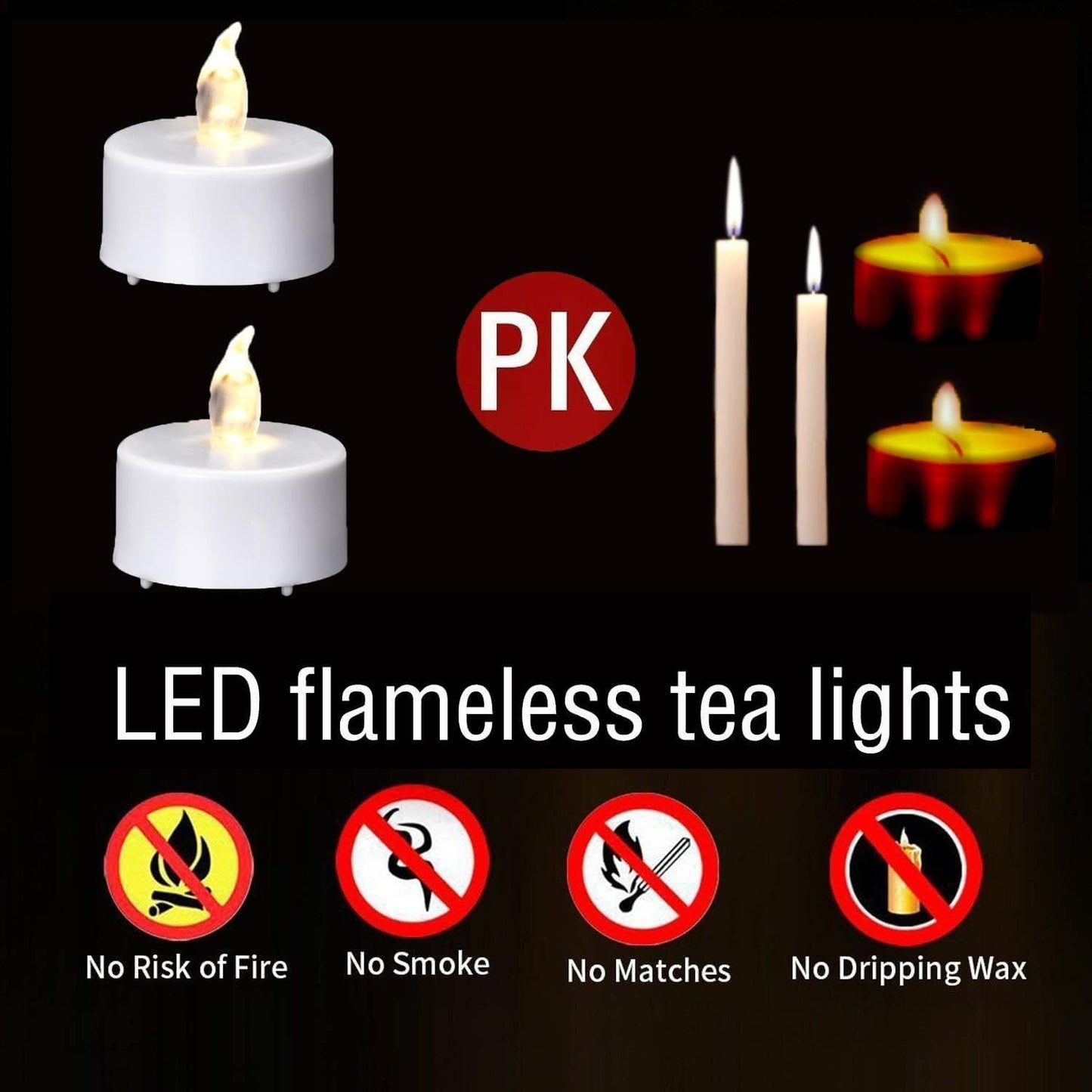 LED Tea Light Candles with Remote Control,Flickering Flameless Candle,Long Lasting 400+Hours,Battery Operated,with Timer for Home Decoration Seasonal &Festival Celebration WarmWhite (12pcs)