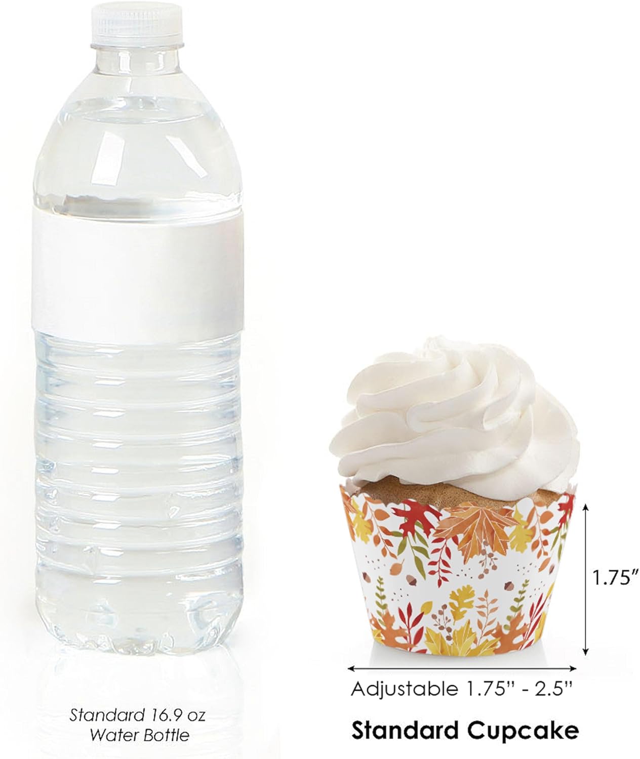 Big Dot of Happiness Fall Foliage - Autumn Leaves Party Decorations - Party Cupcake Wrappers - Set of 12