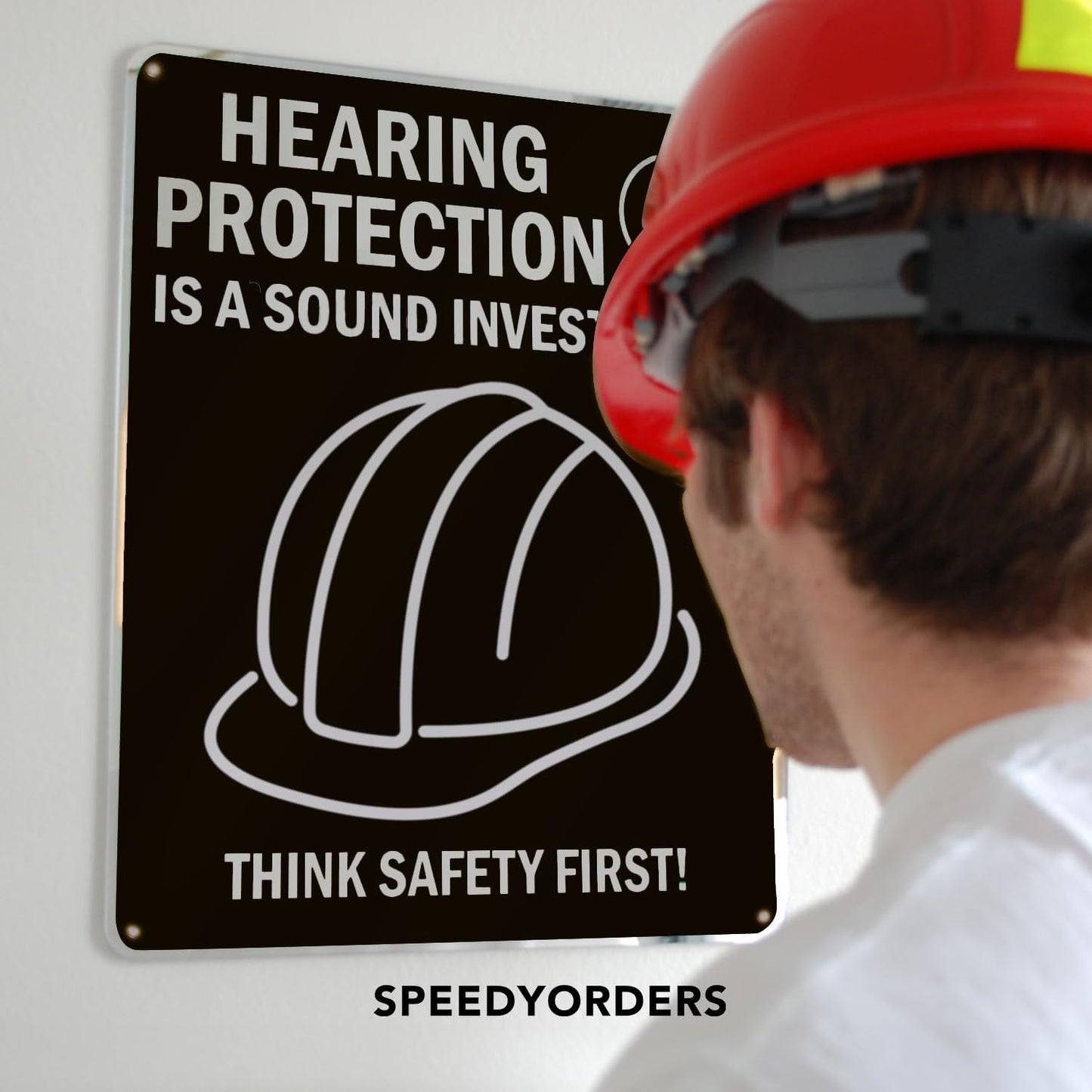 Custom Outdoor Metal Sign, Personalized Aluminum Safety and Business Sign, Waterproof (Black Background, White Aluminum, 14x10 In)