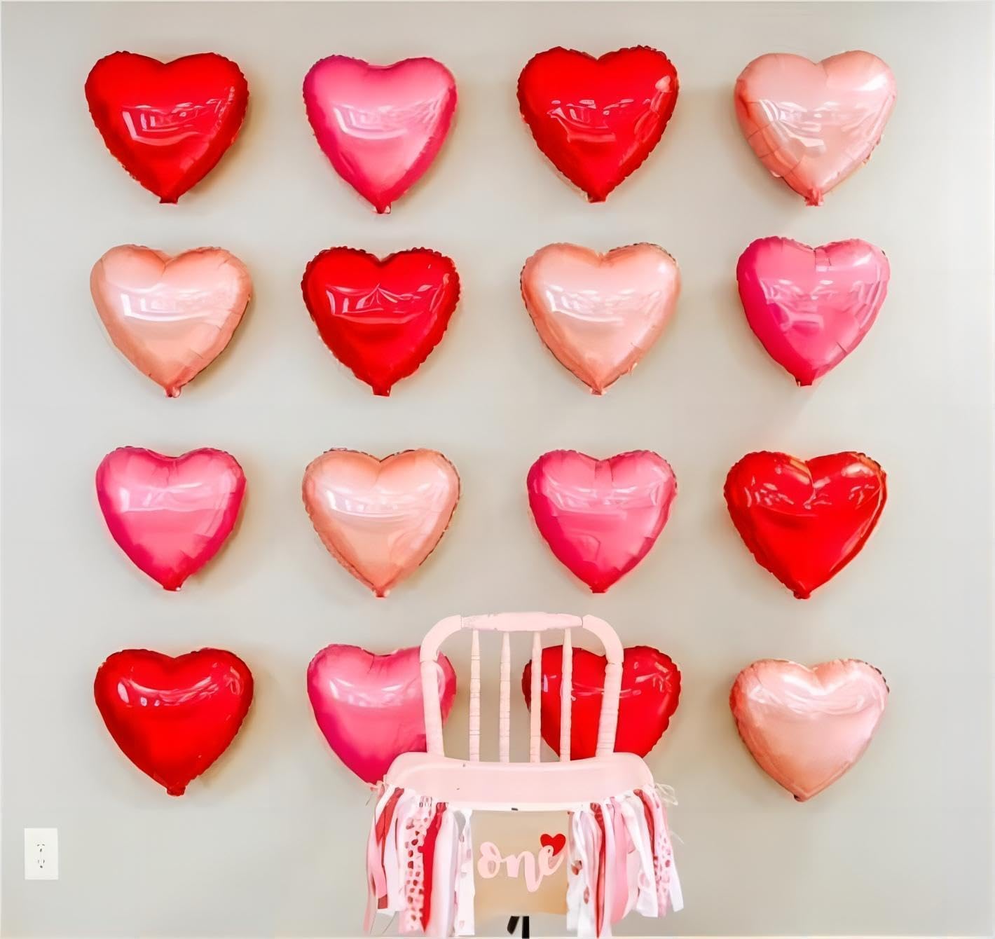 Red Heart Shaped balloons Pack of 12,18 Inch Love Valentine Balloons Heart Romantic Balloons For Valentines Day Propose Marriage Wedding Bridal Shower Engagement Party Decorations