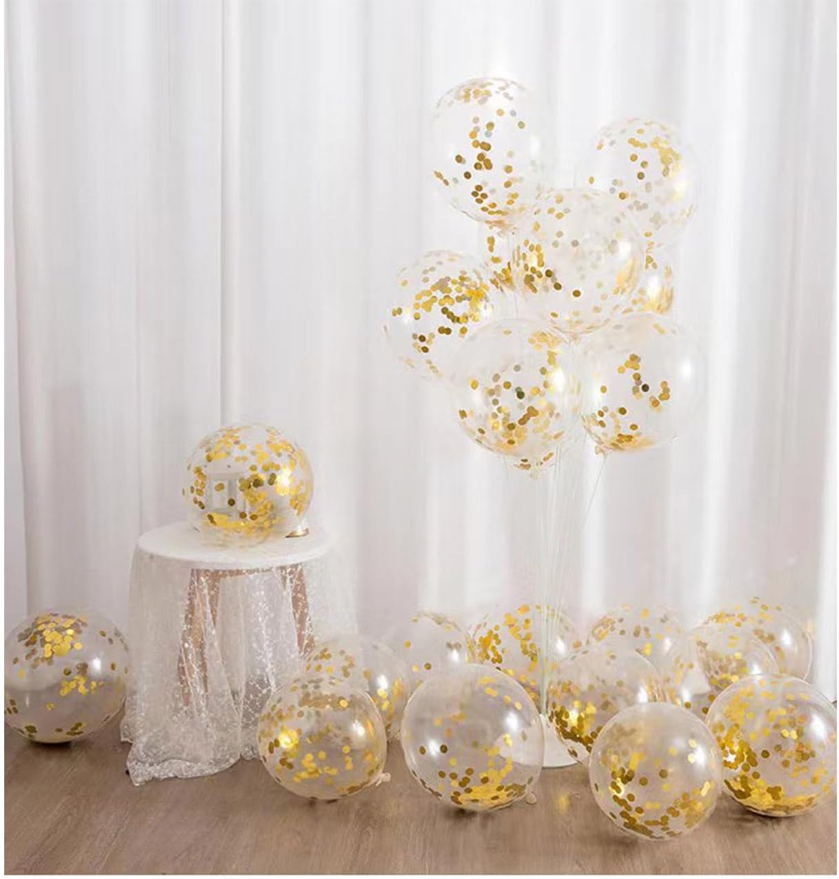 Gold Round Table Foil Confetti Beautiful Metallic Table Confetti Glitter for Fill Balloons, Wedding,Birthday, Party,Festival Decoration(8000PCS)