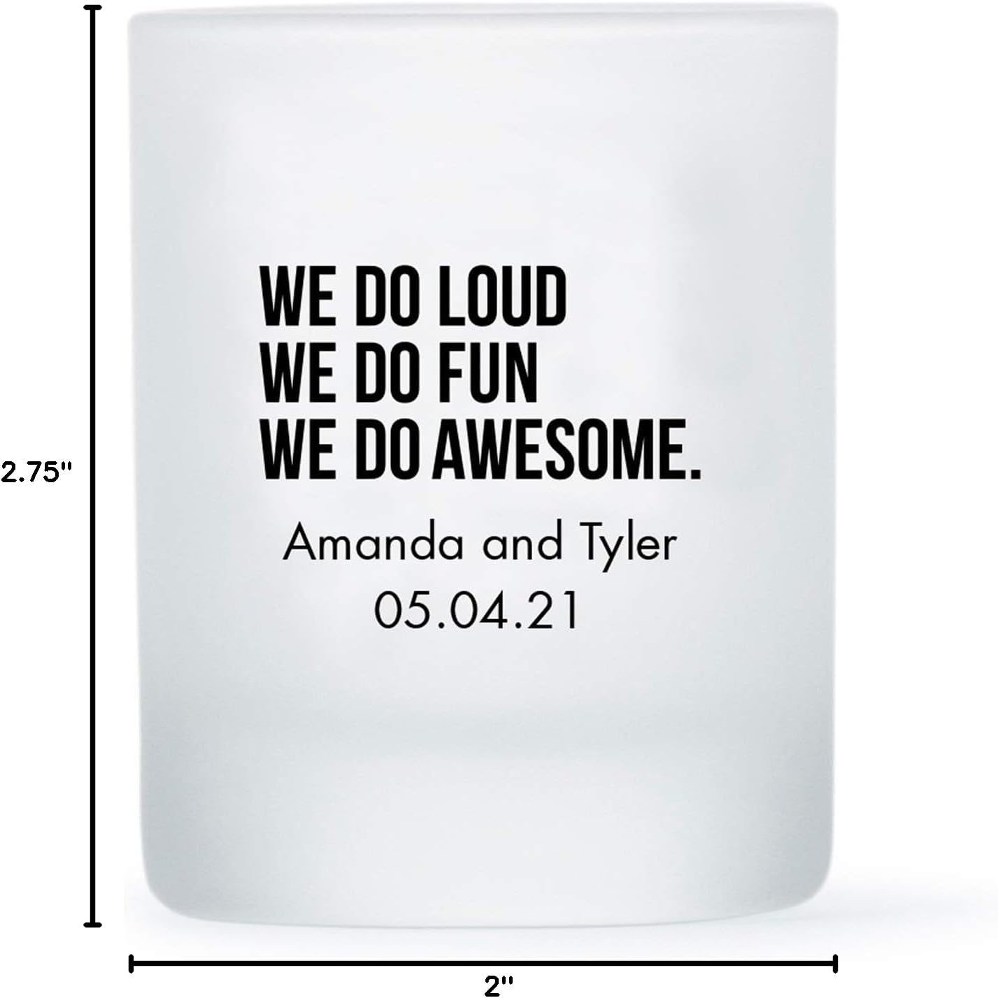 WEDDINGSTAR Personalized 3oz Frosted Shot Glass Customizable Full Color Print - 168 pack