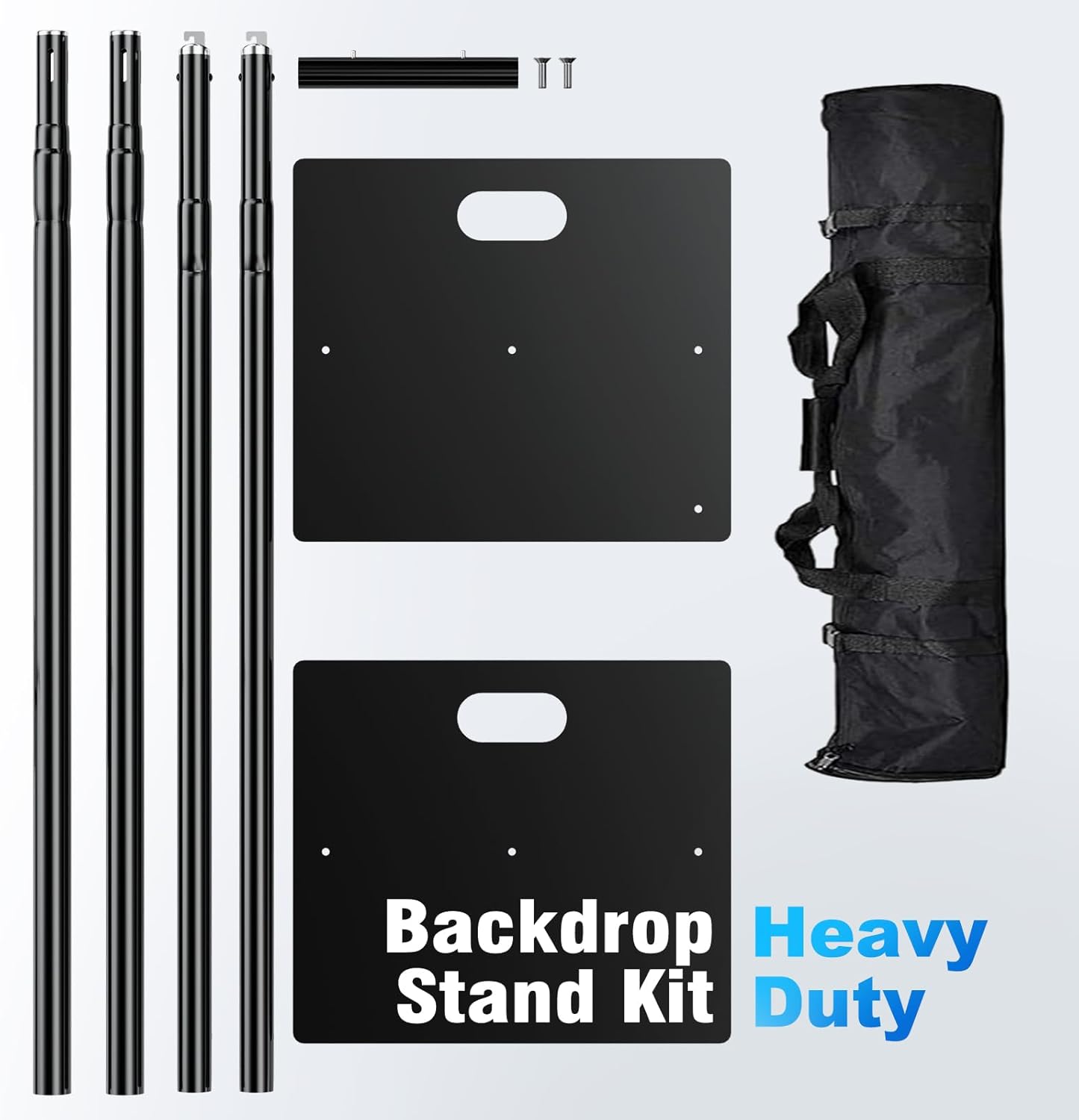 Pipe and Drape Backdrop Stand Kit Backdrop Stand For Parties 8ftx10ft Adjustable Photo Backdrop Stand Heavy Duty Background Stand for Wedding Banquet Decorations Black