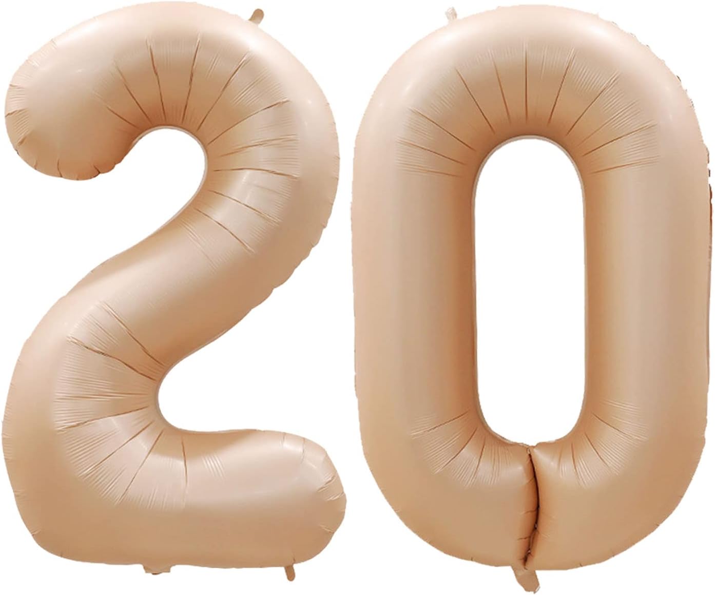 GOER Number 20 Balloons for 20th Birthday Party Decorations,42 Inch Jumbo Foil Helium Balloons for 20th Anniversary (Caramel)