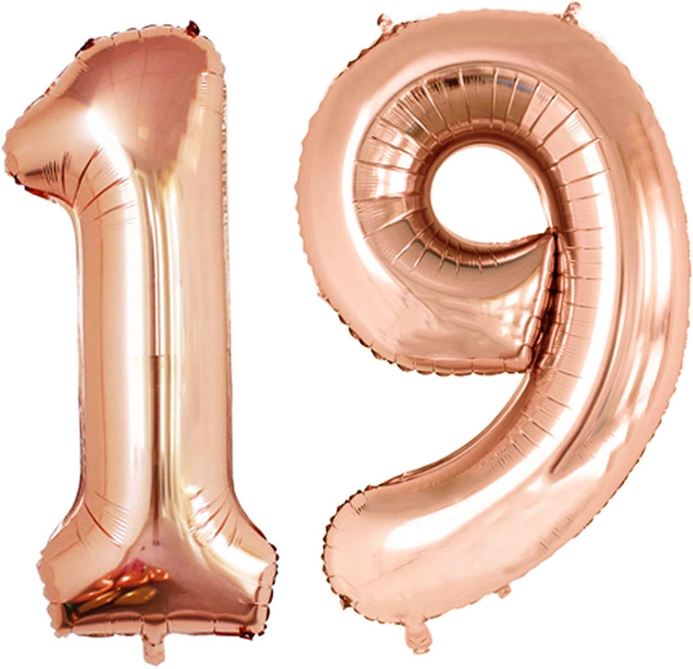 GOER Number 19 Balloons for 19th Birthday Sweet 19 Party Decorations,42 Inch Jumbo Foil Helium 91 Balloons for 91st Birthday Party Decoration (Champagne Gold)