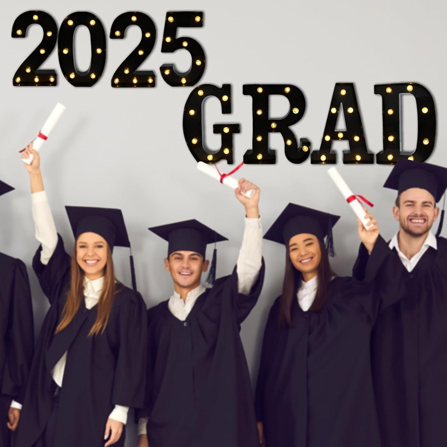 LED Marquee Numbers, 8.58 Inch Led Light Up Numbers for Party, Small Light Up Letters, Battery Powered Lighted Number for Table, Birthday, Night Light, Christmas or Home Decor (Black, Number 0)