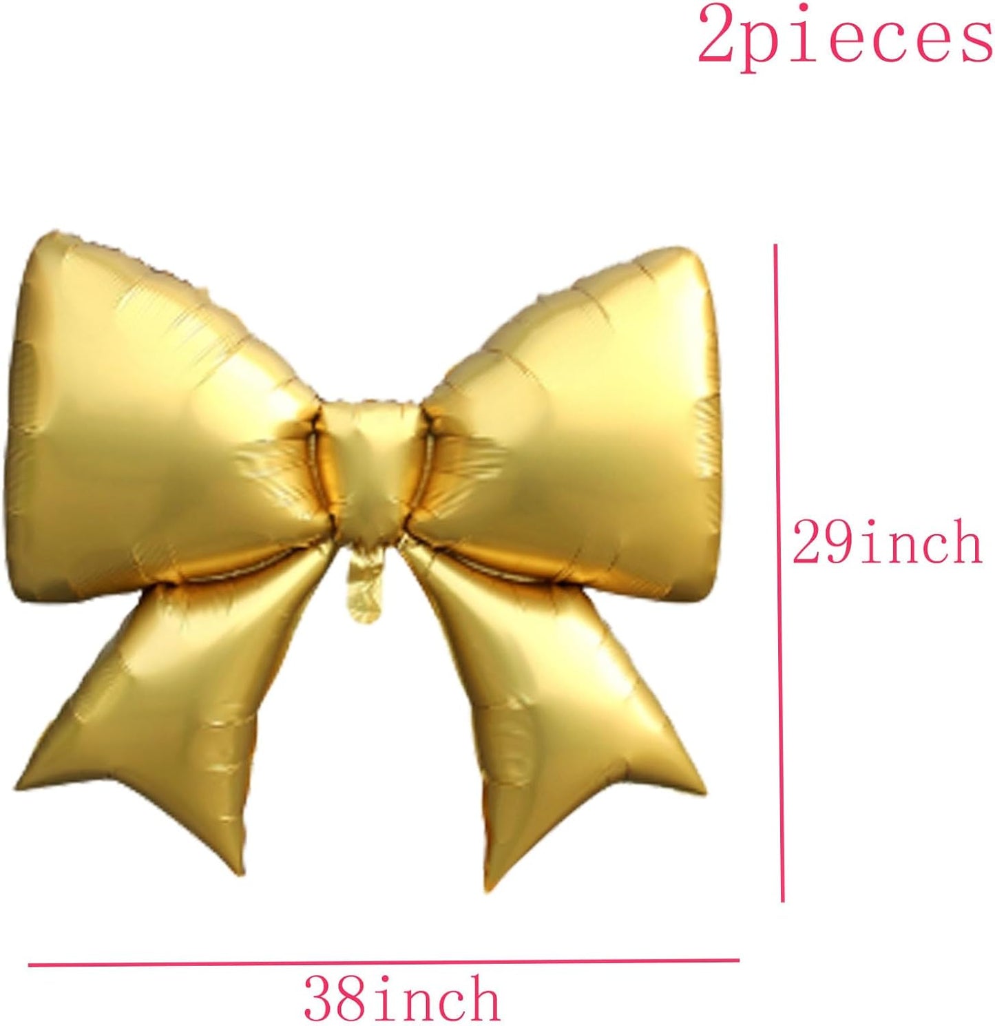 36 Inches Bow Foil Balloon Huge Bowtie Gold Balloon for Baby Shower, Wedding, Kids Theme Party Decoration (Gold 1)