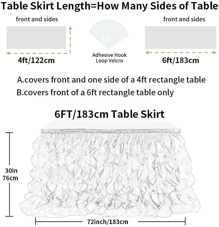 Luxury Organza Mesh Table Skirt Draping Floating Romance - Perfect for Bridal Showers, Birthday Weddings - Clear Flowing Decoration for a Wonderful Main Cake Table (Watermelon Red-6ft, 72" L×30" H)