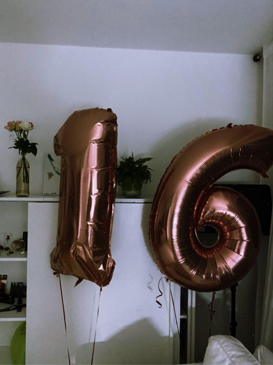 40 Inch Dark Brown Mylar Foil Number 6 Birthday Balloon, Digital Balloons for 6 16 Boy Girl Party Decorations Supplies, Coffee Brown Big Helium Balloon Numbers for 26 36 46 60 Men Women Anniversary