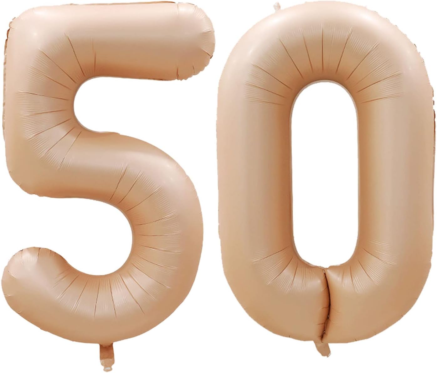 GOER Number 50 Balloons for 50th Birthday Party Decorations,42 Inch Jumbo Foil Helium Balloons for 50th Anniversary (Caramel)
