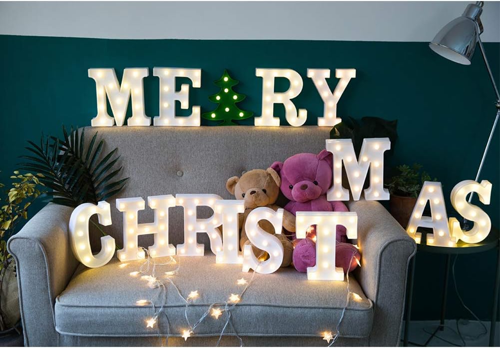 MUMUXI Marquee Light Up Letters | Large Light Up Numbers | Battery Powered and Bright with Every Letter of The Alphabet | for Wedding, Birthday, Party, Celebration, Christmas or Home Decoration (3)