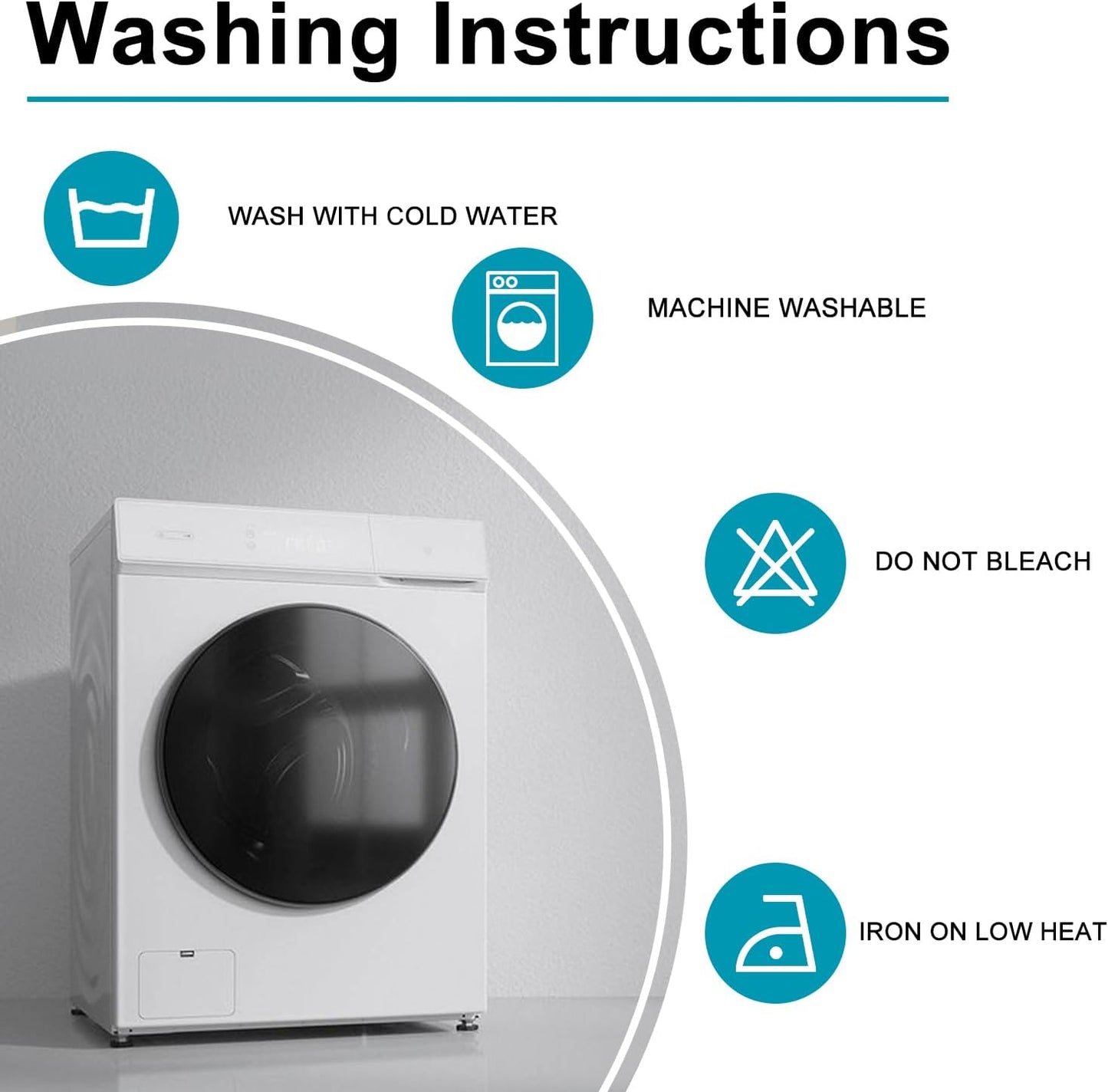 Hiasan Light Blue Rectangle Tablecloth - Waterproof Washable Polyester Fabric Table Cloth for Buffect Dining Birthday Party Wedding, 54 x 80 Inch