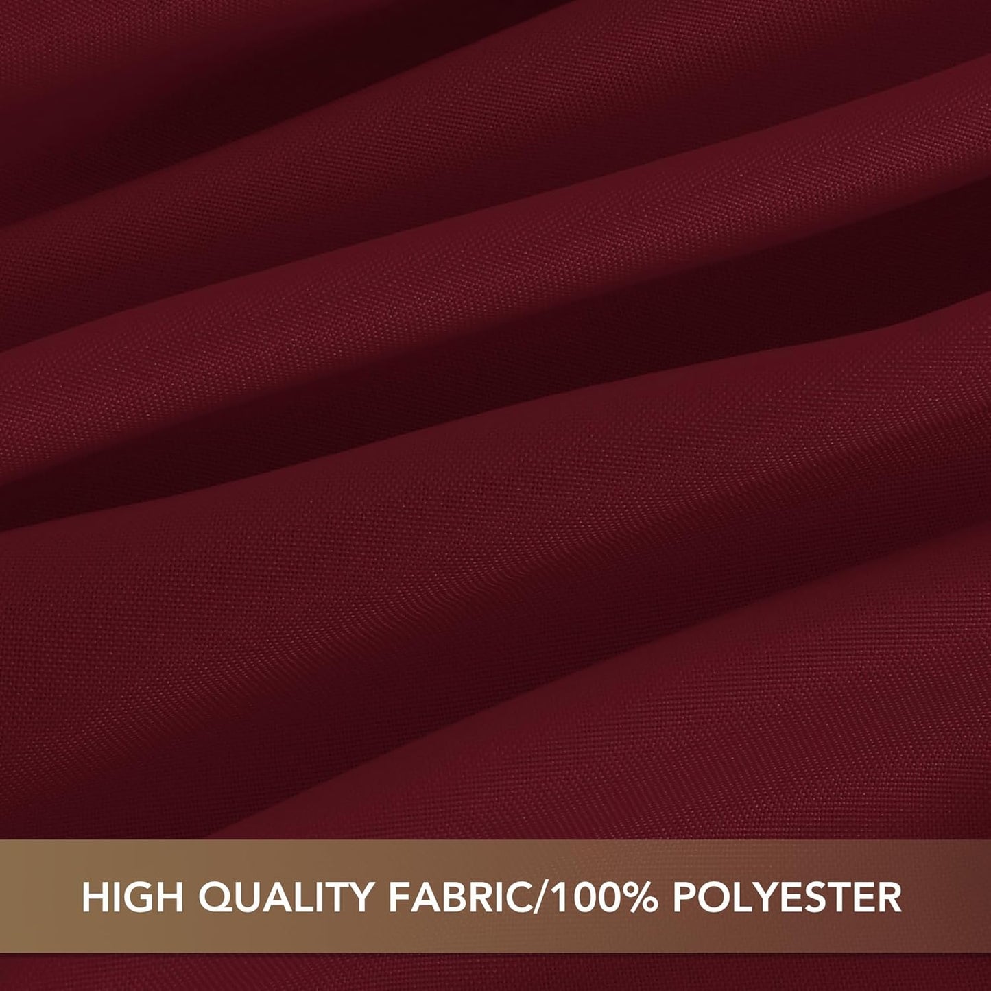 sancua Square Tablecloths 85x85 Inch Burgundy - Fabric Table Cloth for Square or Round Tables, Washable Polyester Table Cover for Christmas Dinner, Holiday Party, Decorative Display Tables