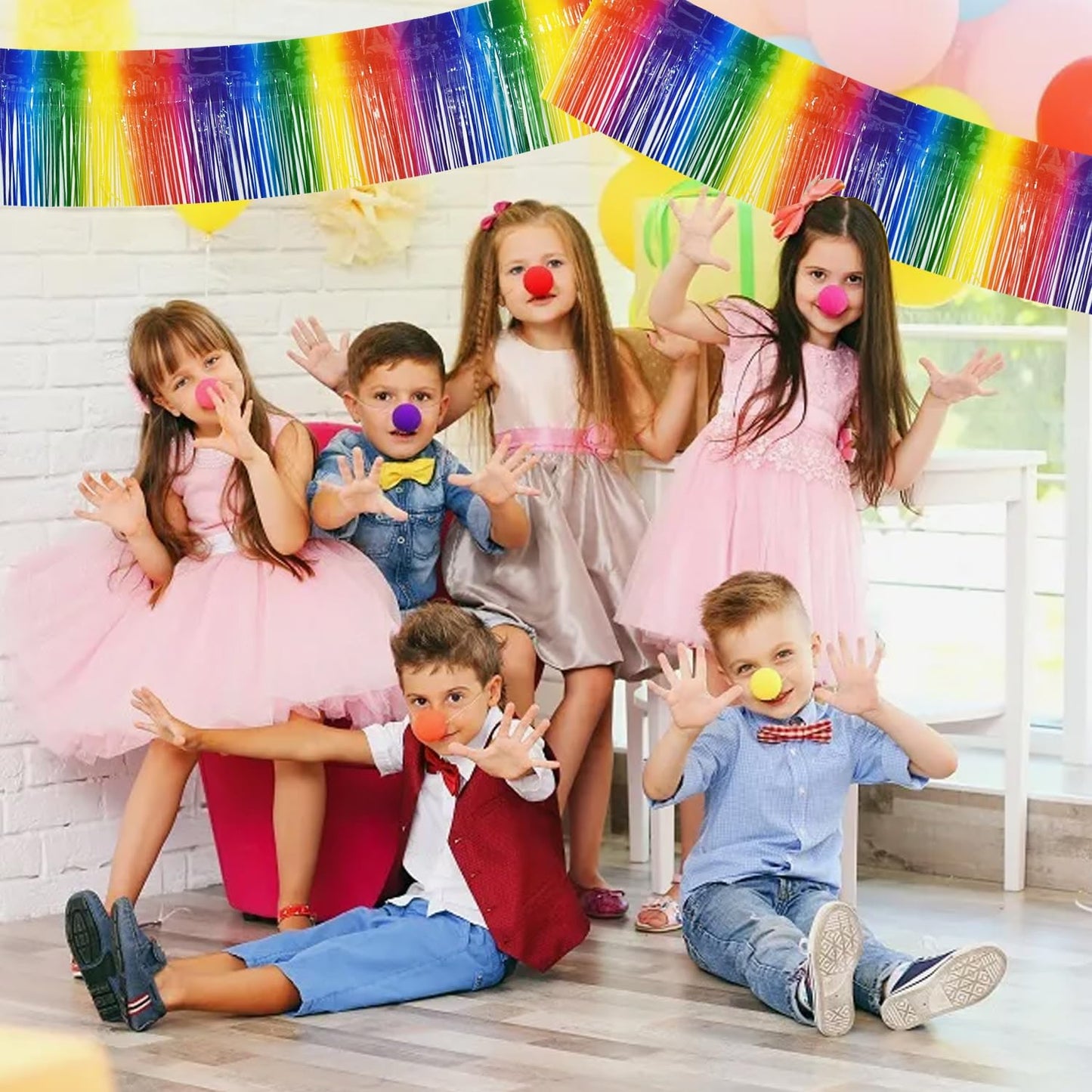 BEISHIDA 3 Packs Metallic Foil Fringe Garland Rainbow Wall Hanging Tinsel Fringe Banners for Car Floats Bridal Shower Wedding Birthday Easter Graduation Holiday Party Decoration(30 Feet)