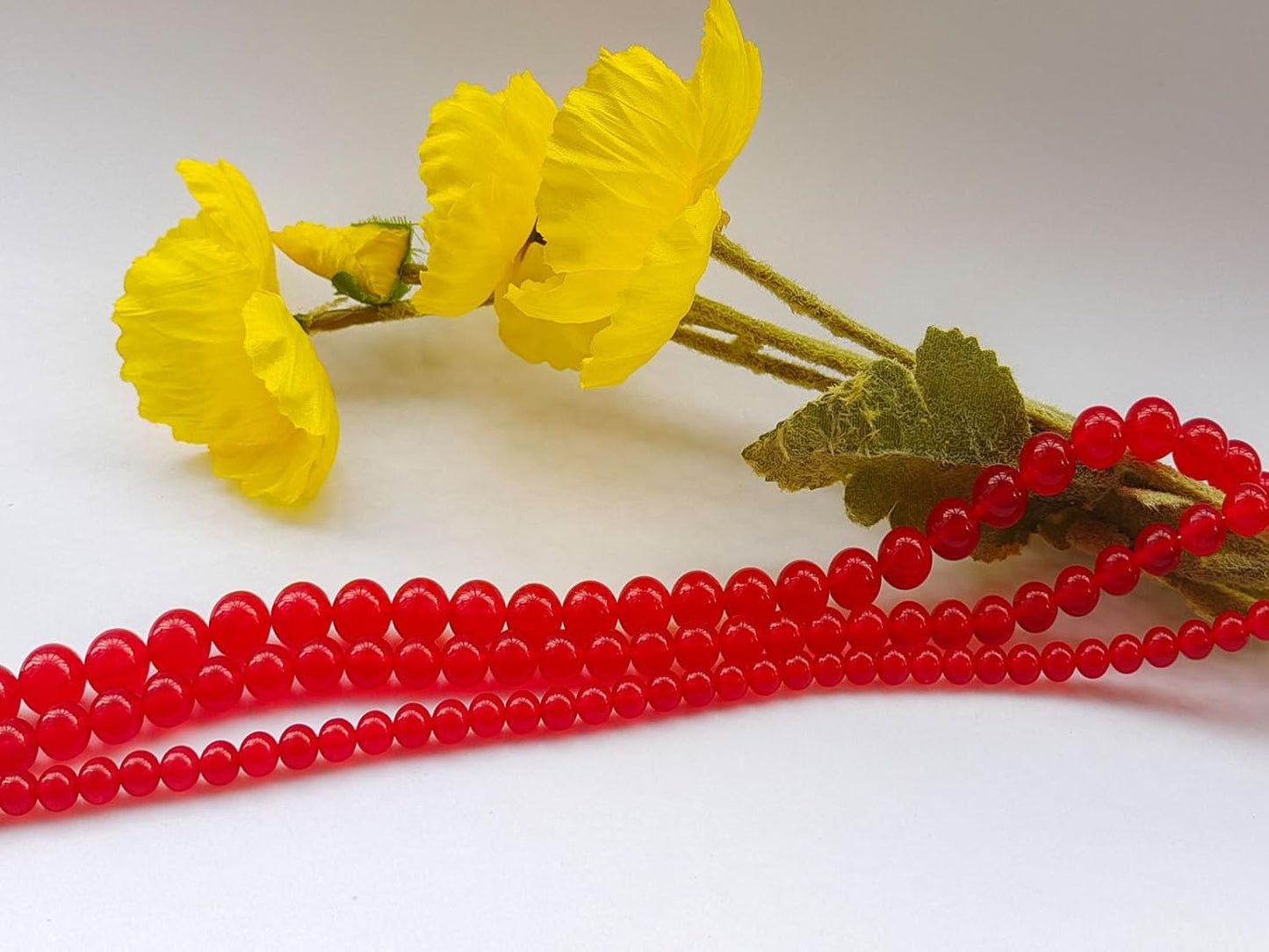 Stone Beads 8mm 100pcs Red Chalcedony Beads Round Loose Gemstones Beads for Bracelet Necklace Jewelry Making (8mm, 60830 Red Chalcedony)