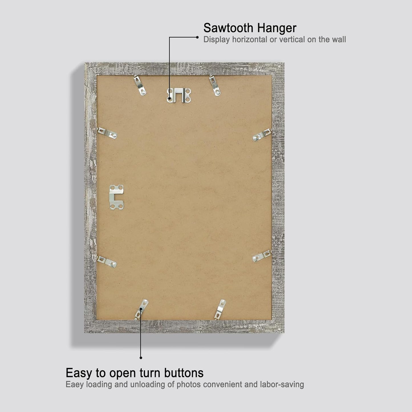 10x14 Picture Frame Set of 4 with Tempered Glass, Distressed Moss Green Frames Display 8x12 Picture with Mat or 10 x 14 Without Mat, Rustic Wood Photo Frames for Wall Mounting