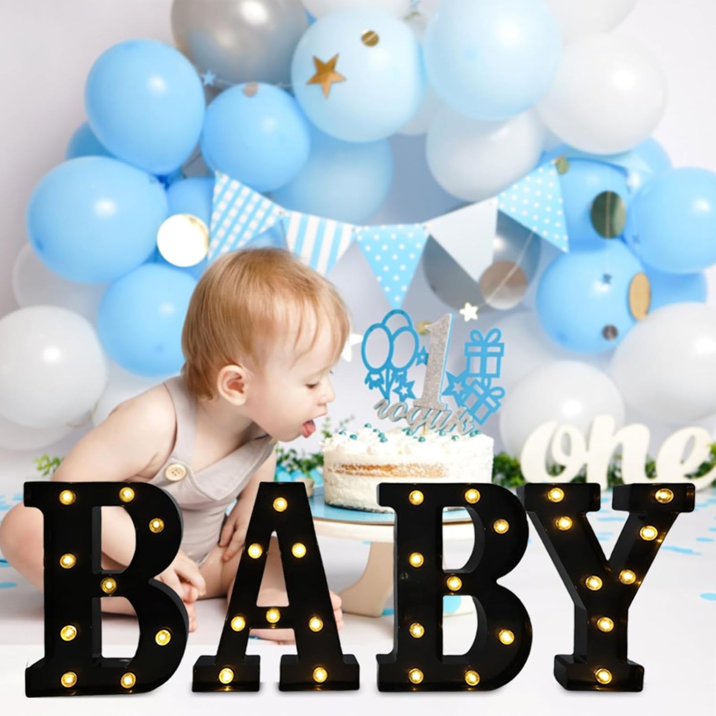 Led Marquee Letters, 8.58 Inch Black Light Up Letters, Small Led Letter Lights, Battery Powered Lighted Letterfor Table, Party, Birthday, Christmas Decor (Black, Letter W)