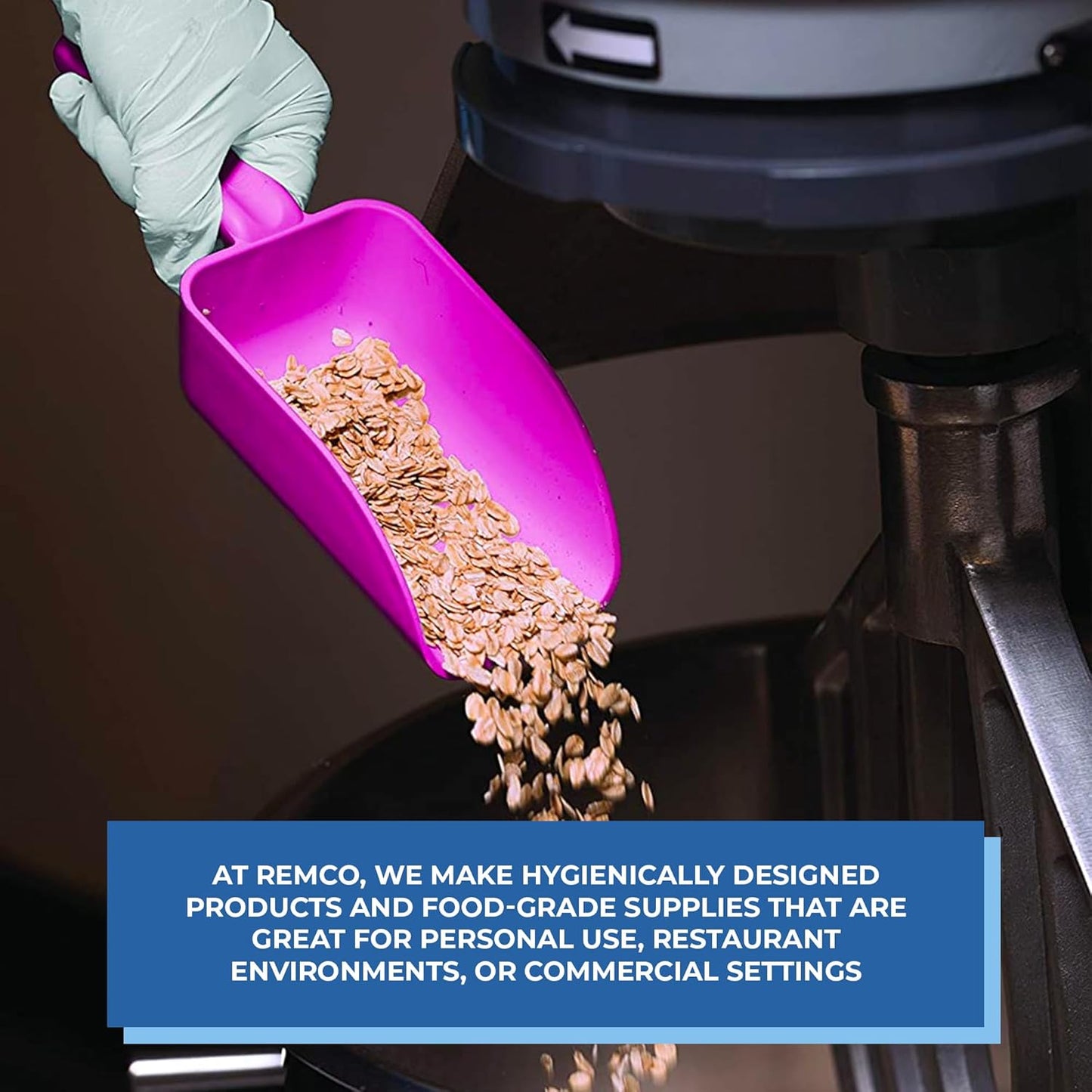 Vikan Remco 63007 Color-Coded Plastic Hand Scoop - BPA-Free Food-Safe Kitchen Utensils, Restaurant and Food Service Supplies, 16 oz, Orange (Pack of 3)