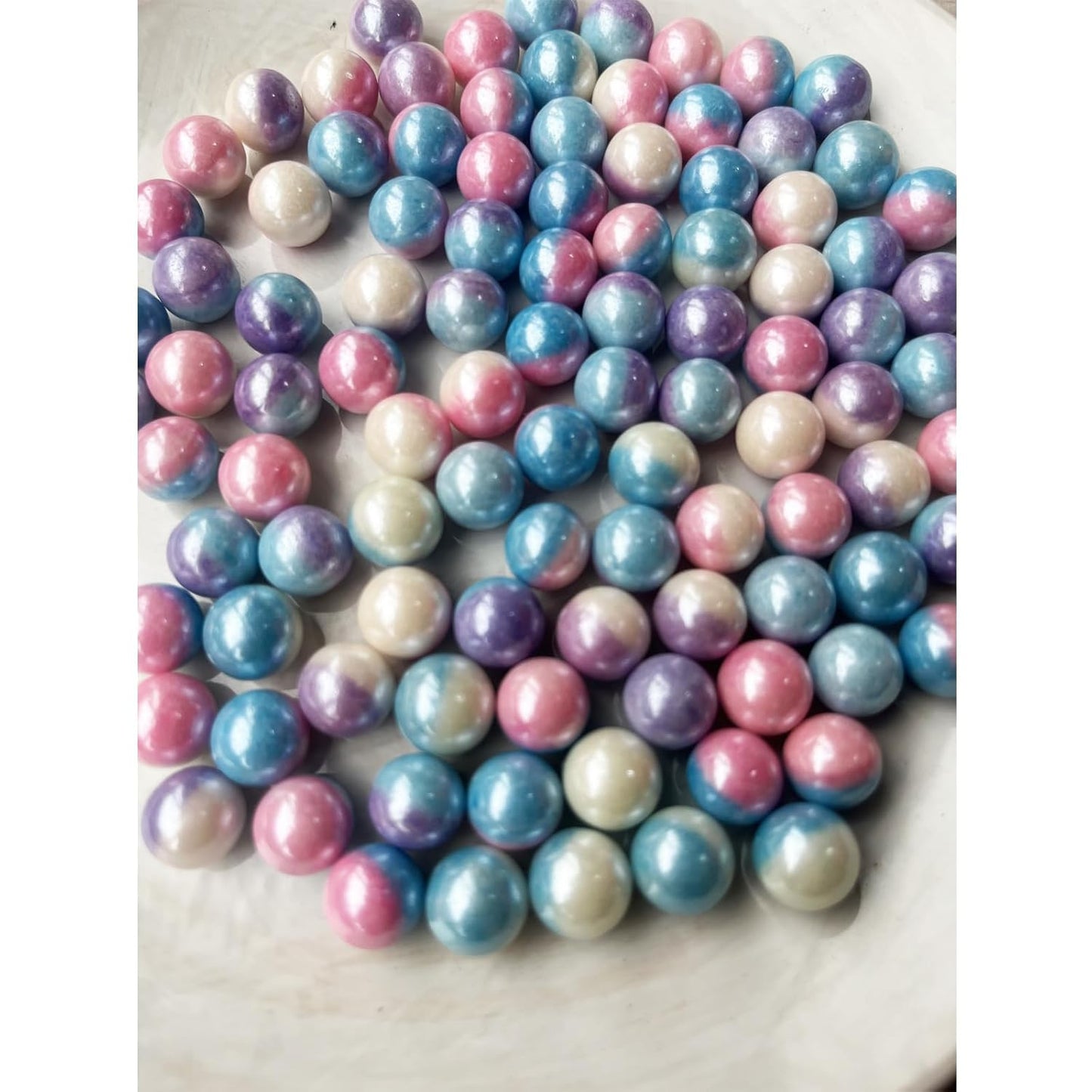 Edible Blue Mermaid Pink Pearl Sugar Sprinkles Candy Baking Edible Cake Decorations Cupcake Toppers Cookie Decorating Celebrations Wedding Shower Party Chirstmas Supplies 100g/ 3.5oz