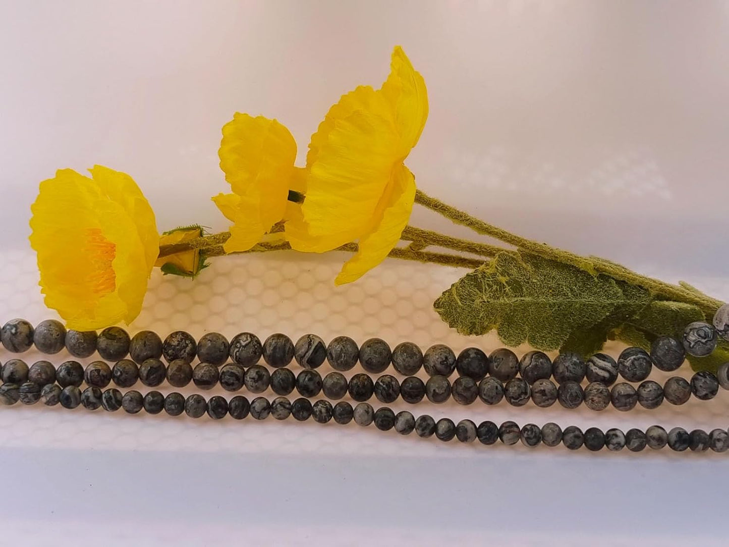 Stone Beads 10mm 60pcs Map Jasper Beads Round Loose Gemstones Beads for Bracelet Necklace Jewelry Making (10mm, 61012 Map Jasper)