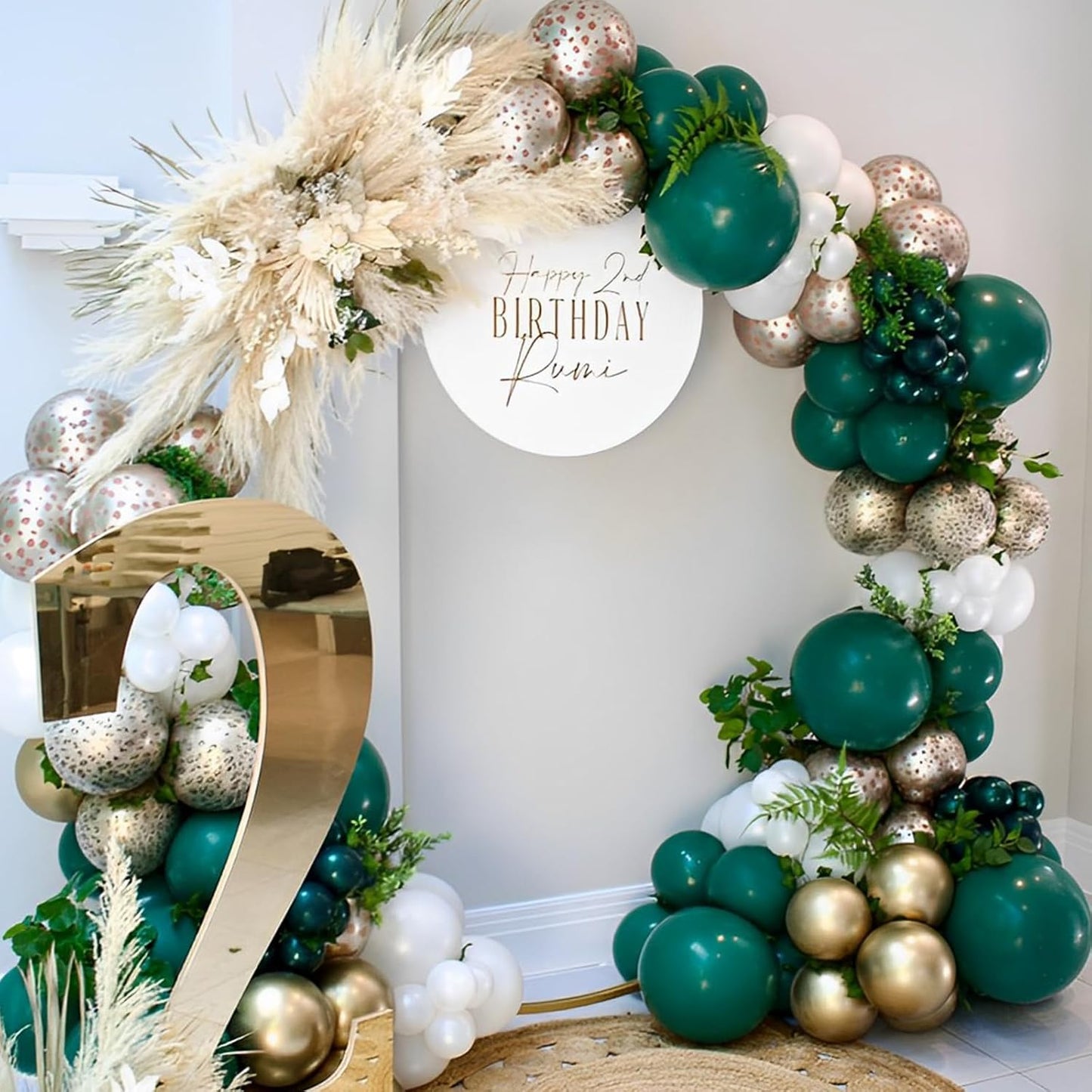 90pack Dark Green Balloons Different Size 18/12/10/5 Inch Green Balloon Garland Arch Kit for Birthday, Graduation, St. Patrick's Day, Christmas, Baby Shower, Dinosaur Party Decorations