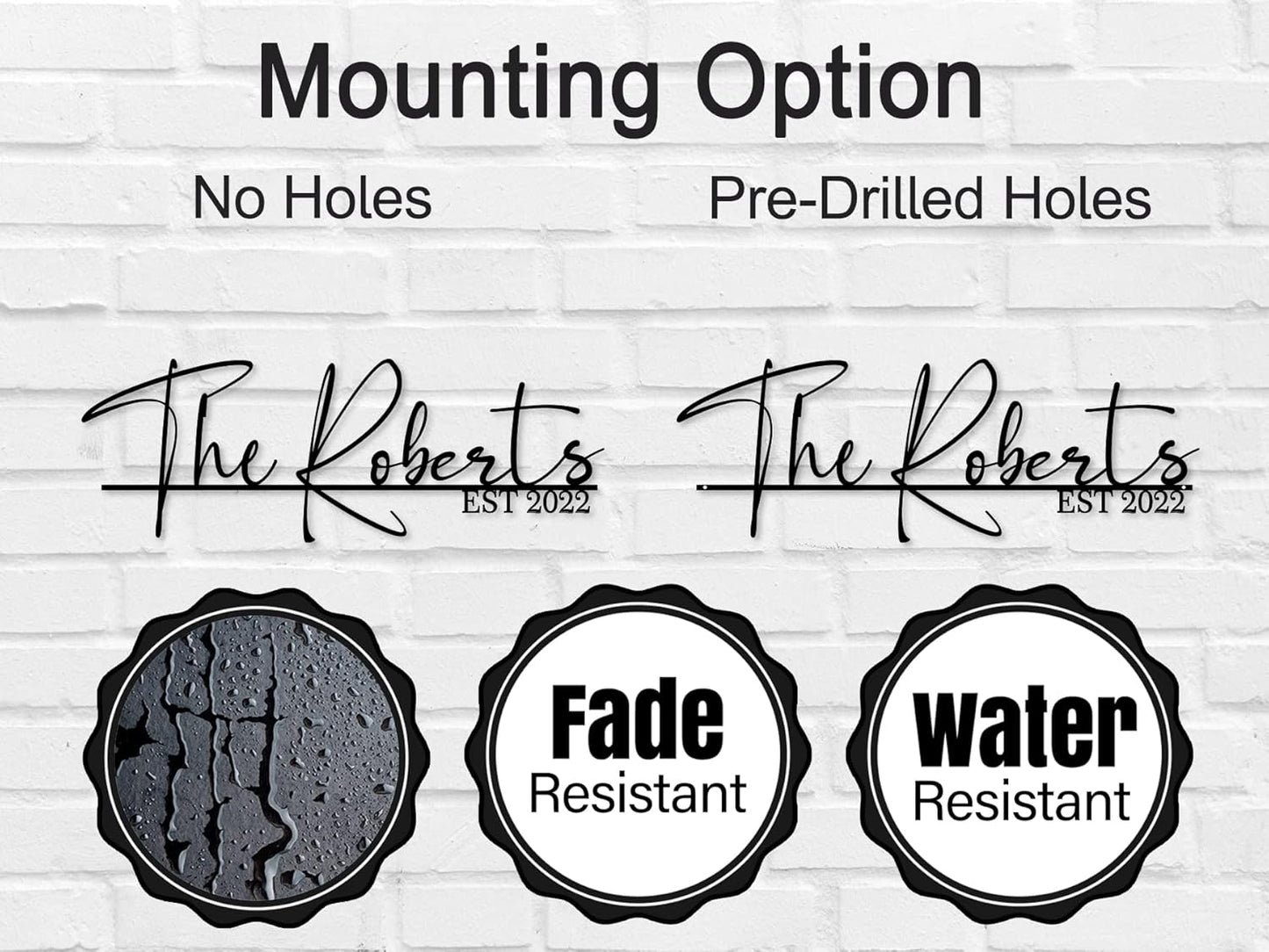 Personalized Family Name Sign Custom Metal Last Name Sign Metal Family Name Sign Wall Decor Personalized Name sign for Home Initial Split Letter Signs Door Established Split Letter Wedding Gift