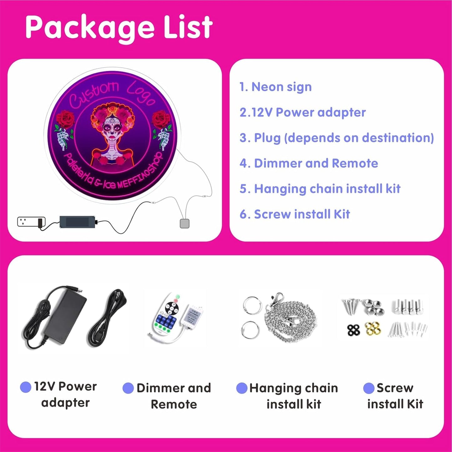 Custom Neon Sign, Personalized LoGo Neon Sign Customizable for Business, UV Bar Salon Beauty Studio Light Up Sign, LED Neon Name Sign Suitable for Wall Decoration