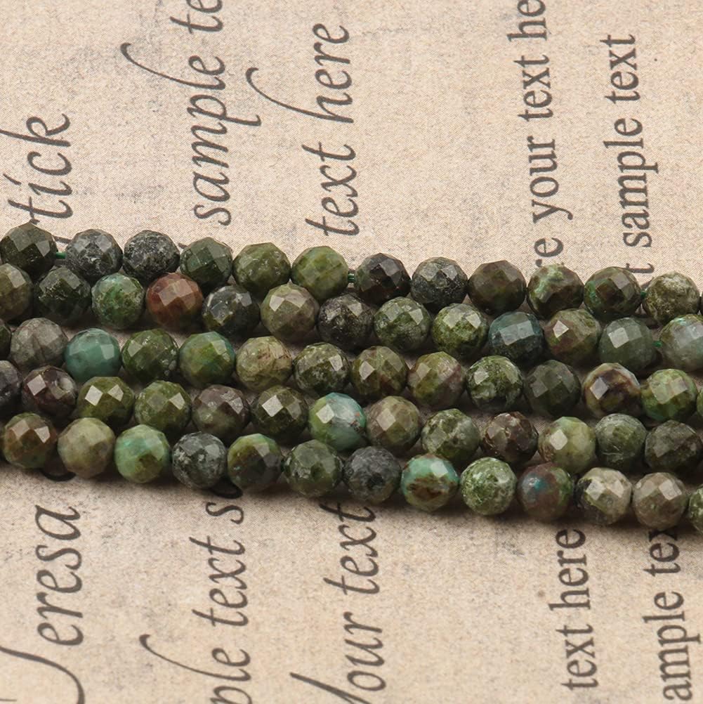 Song Xi 120pcs 3mm Natural Dragon Blood Gemstone Beads Faceted Round Loose Stone Beads for Jewelry Making