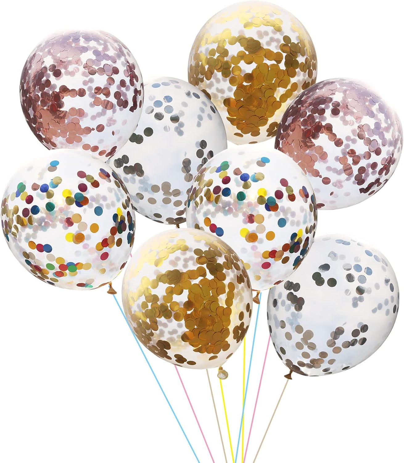 Rose Gold Foil Confetti,Round Dots Glitter Table Confetti,Sparkling for Party Decorations(1.76 OZ)