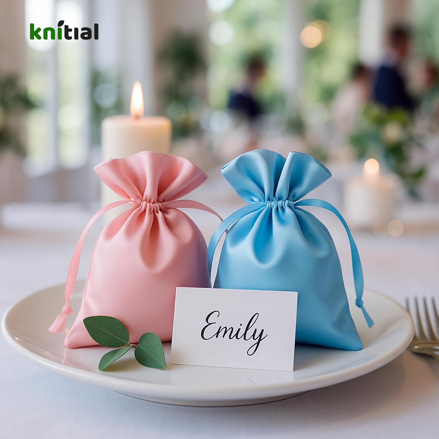 3" x 4" Rose Gold Satin Gift Bags, Jewelry Bags, Wedding Favor Silky Drawstring Bags Baby Shower Christmas Gift Bags 50 per Pack