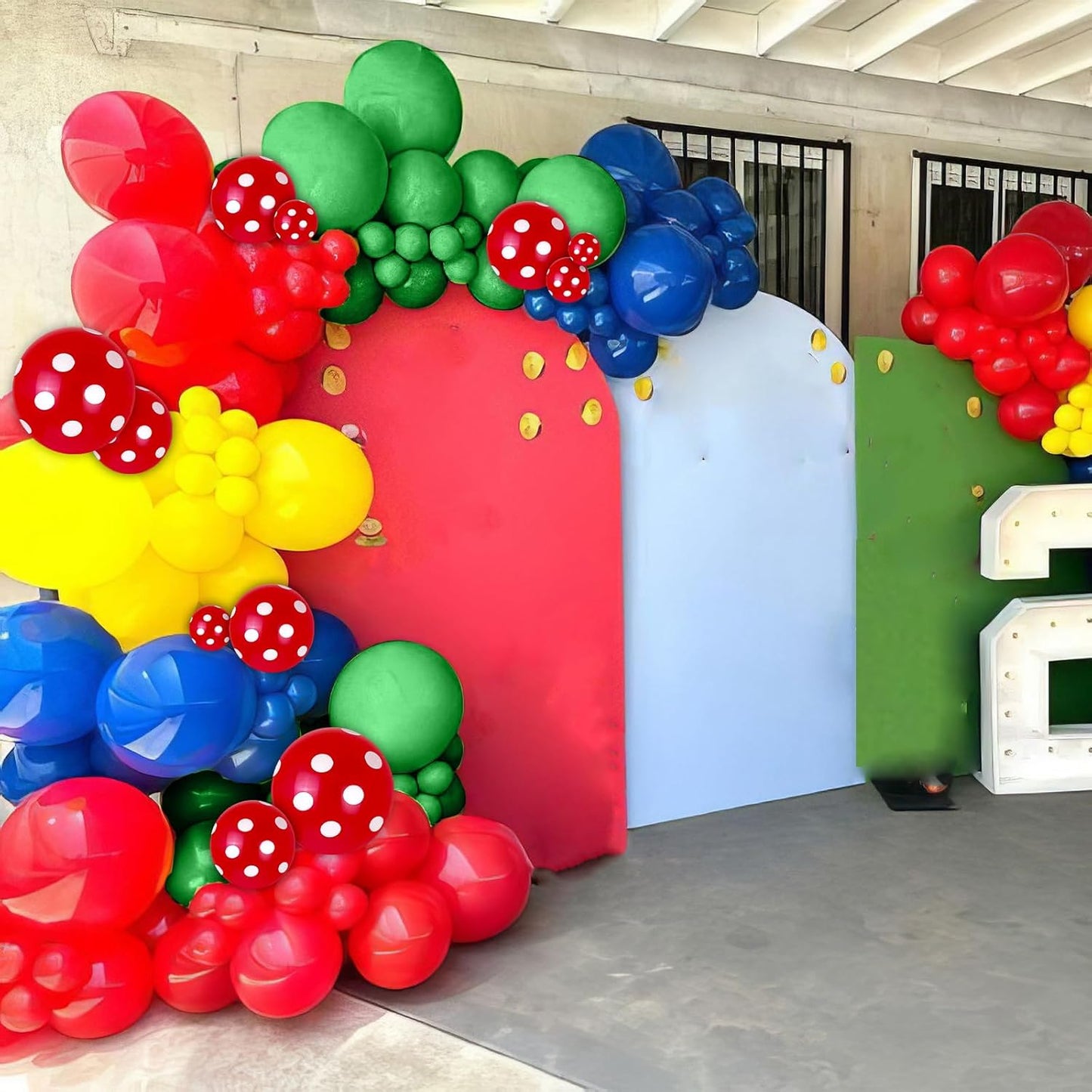 Red Yellow Blue Balloons, Red Blue Green Party Balloons Red Polka Dot Balloons Carnival Circus Balloons Yellow Green Latex Balloons For Kids Adults Birthday Carnival Theme Party Wedding Baby Shower