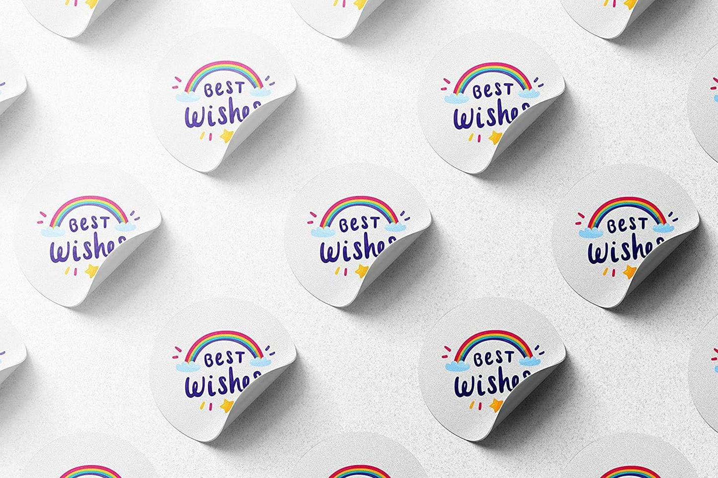 300 pcs Premium Custom Stickers Paper 2 inch Round Uncoated - Personalized Stickers for Businesses with Logo and Name. Birthday and Wedding Favors. Baby Pets Label Product Boxes