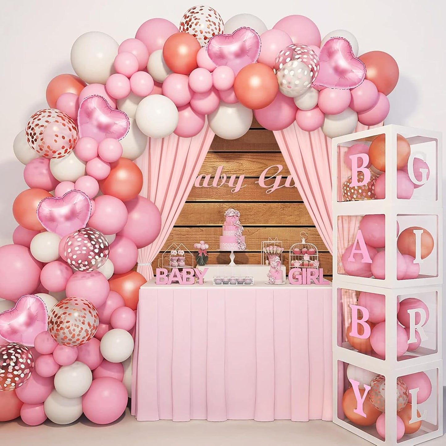 DWCN 10x10 FT Blush Pink Backdrop Curtains for Parties, Photography Backdrop Drapes with Rod Pockets for Wedding Decorations Stage Birthday Family Gatherings, 2 Panels 5ft x 10ft