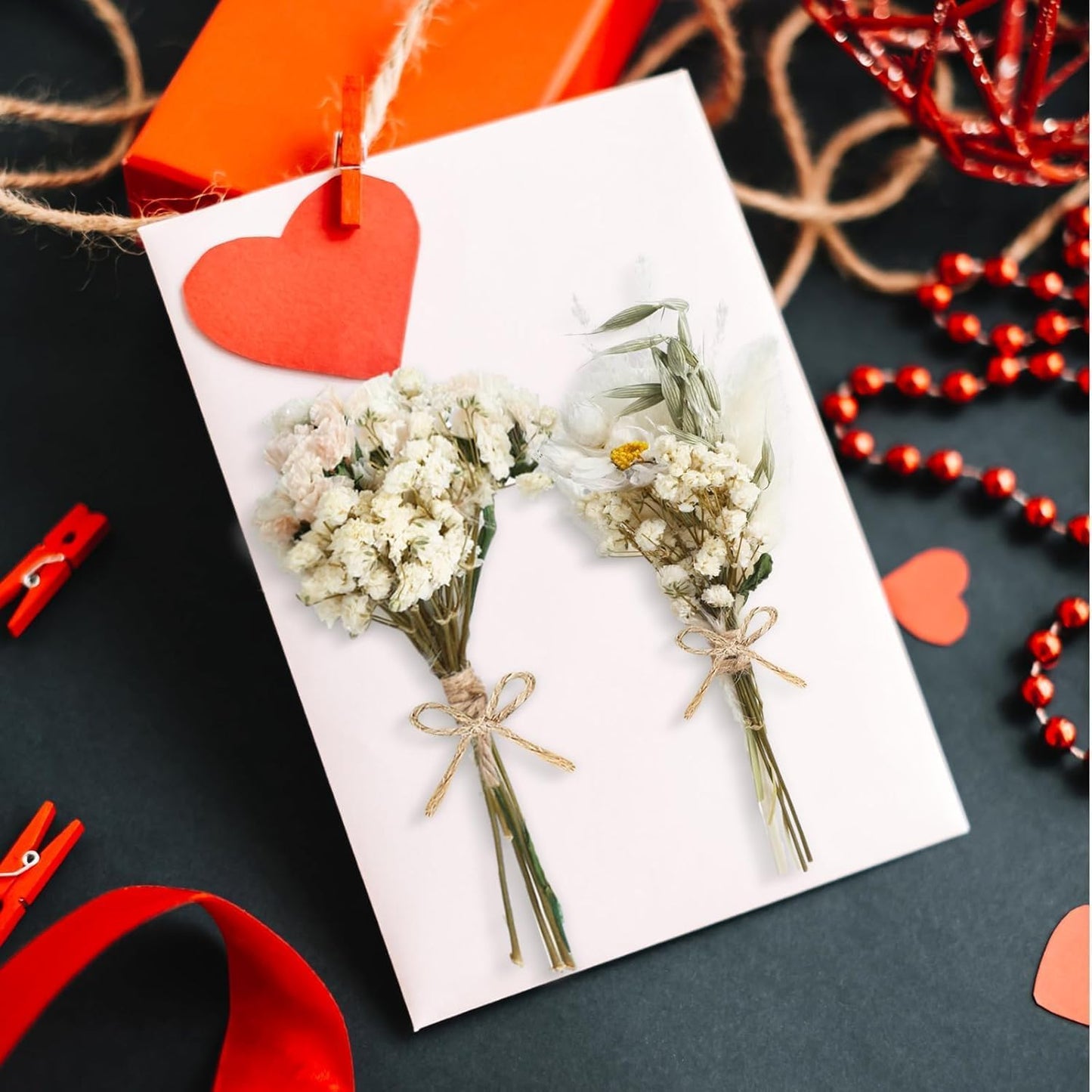 10/12/24/36 Pack Mini Dried Flowers for Vase Wedding Various Mini Bouquet Dried Small Wildflowers Natural Flowers Bulk for Crafts DIY Decor (36, Plain Colour)