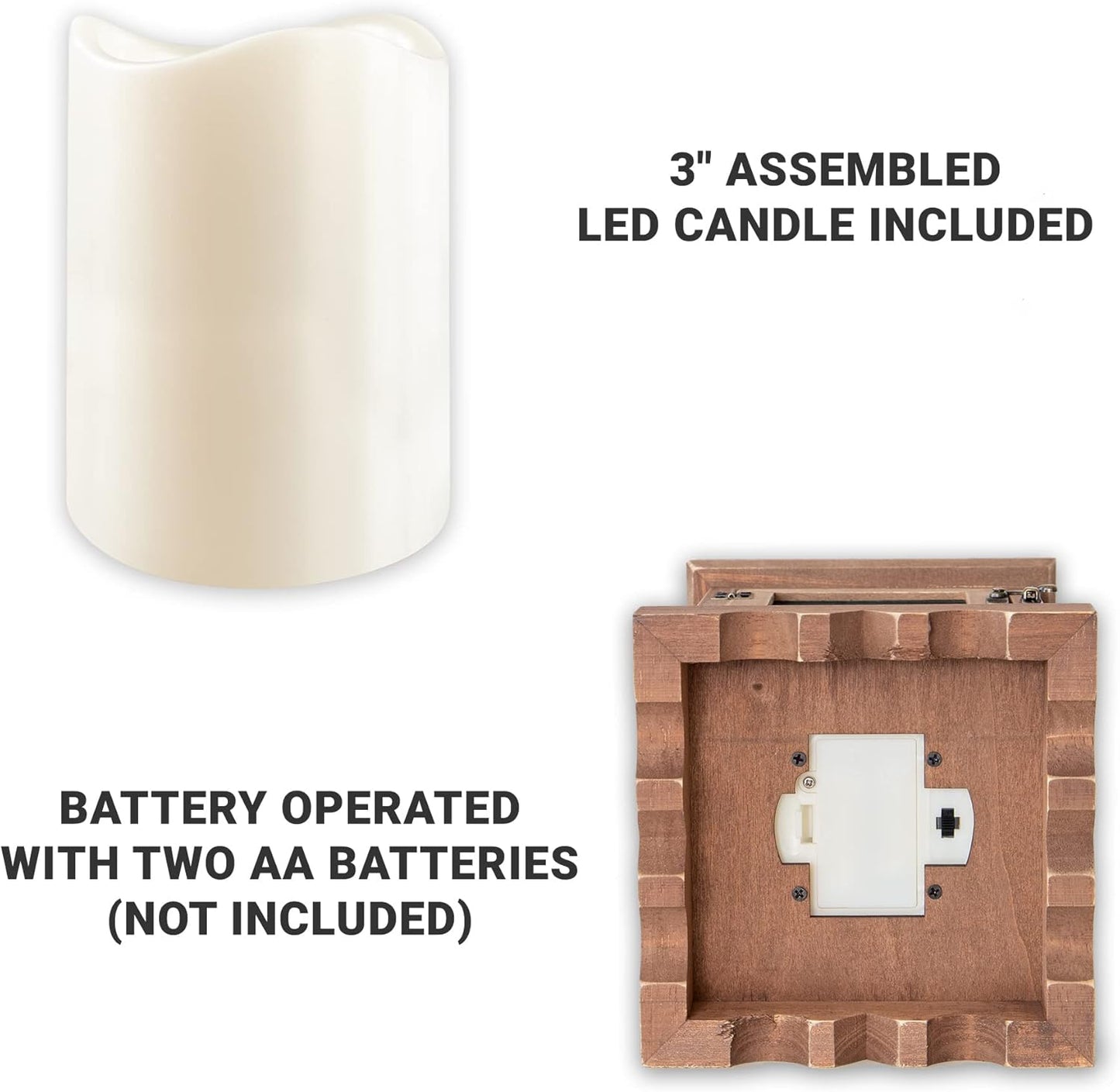 Let's Make Memories Personalized Memorial Lantern - Sympathy - Condolences - in Memory - LED Candle - Automatic Timer - Wood/Metal - Wings of Love