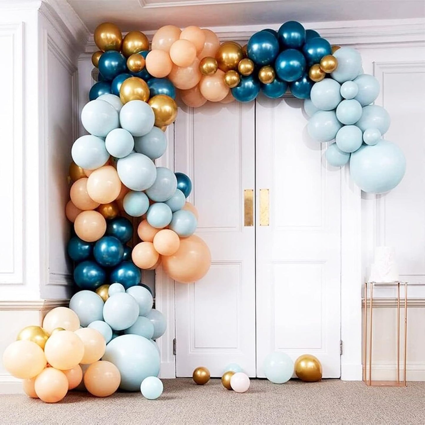 Chrome Blue Balloons, 50 PCS 10 Inch Double-Layered Metallic Light Blue Balloons, Shiny Thick Chrome Metallic Light Blue Latex Helium Balloons for Birthday Wedding Graduation Party Decoration Supplies