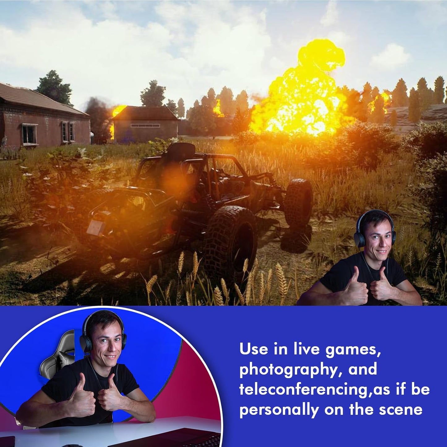 Portable Blue Screen Chair, 57 in BlueBackdrop with Stand Double Sided Foldable Screen Background, Chroma Key, Blue Backdrop for Chair Photography Streaming Gaming Photo Zoom Video Chats and Meeting