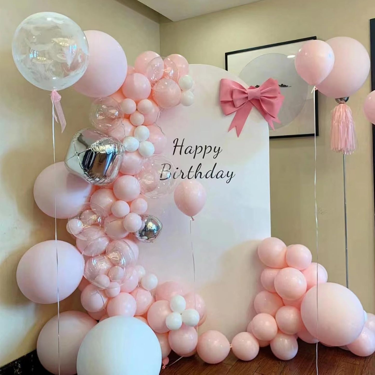 12 Inch Light Pink Balloons for Birthday Party, 105 Pcs Party Latex Balloons for Graduation Holiday Party, Baby Shower Anniversary Wedding Decorations Supplies (Light Pink)