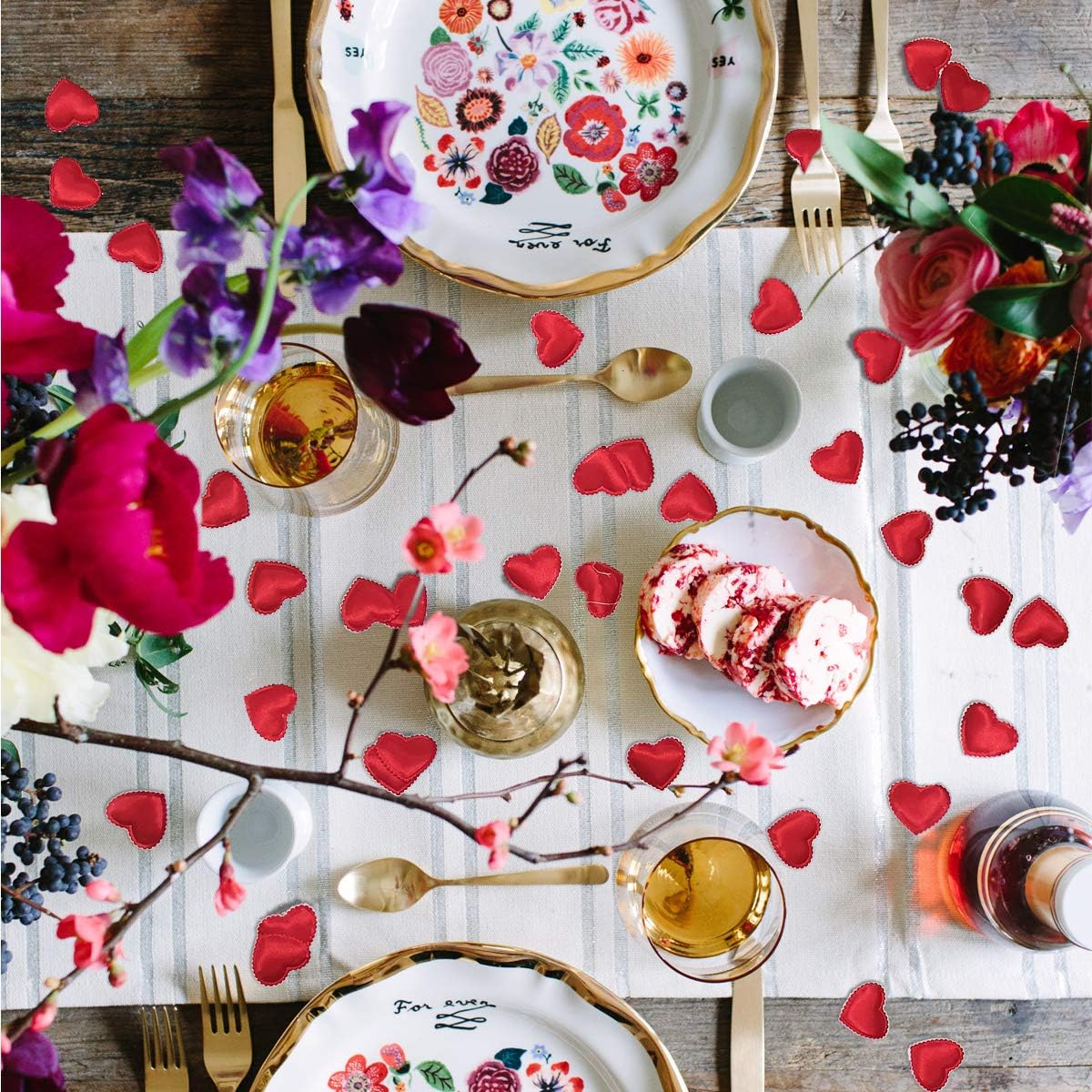 Heart Confetti Decoration - Romantic Decor for Valentine's Day,Mother's Day,Birthday,Anniversary,Thanksgiving,Christmas,New Year (400PCS Mix)