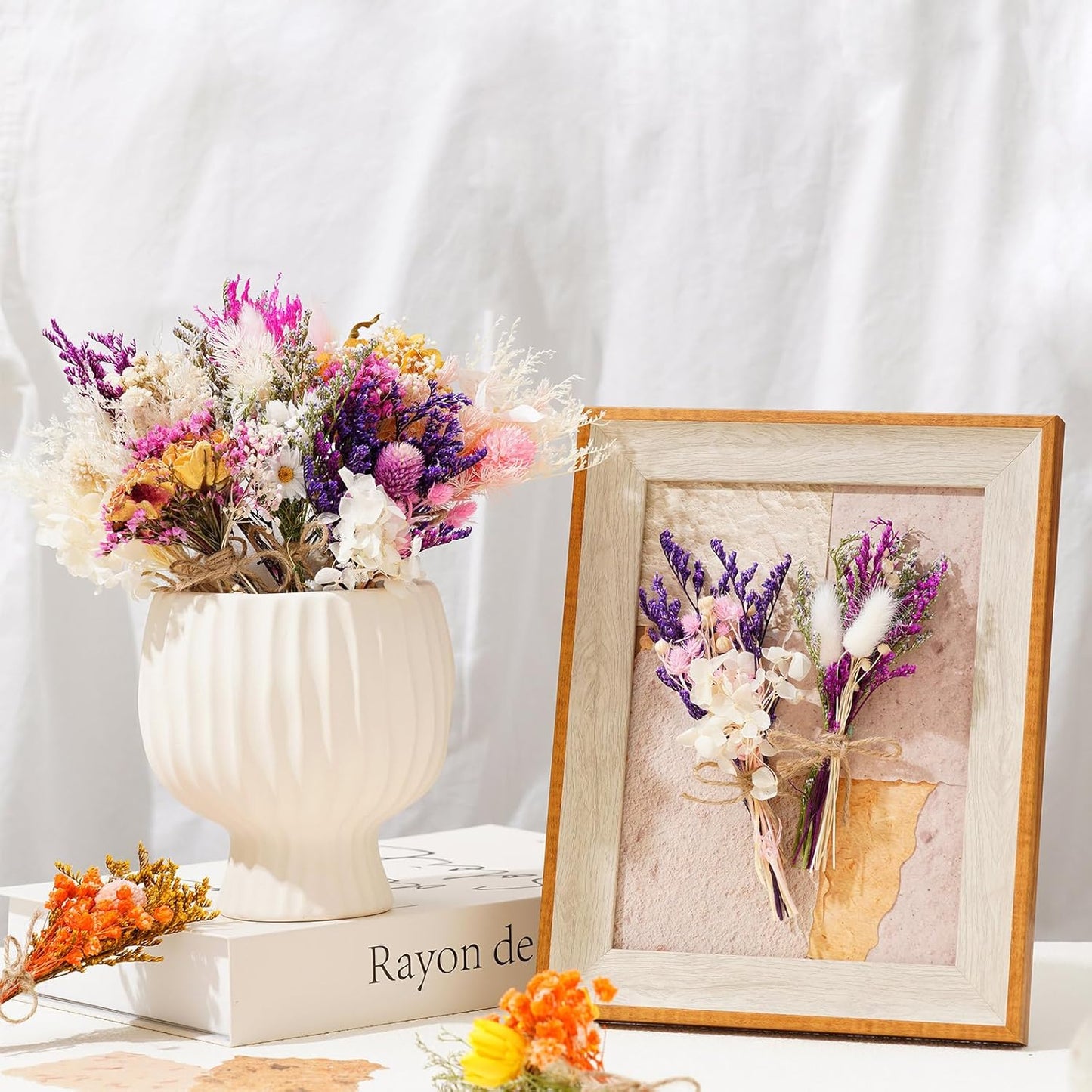 10/12/24 Pack Dried Flowers for Vase Various Mini Bouquet Dried Small Wildflowers Natural Real Flowers Bulk for Crafts DIY Wedding Decor (12, Flowers Blooming1)