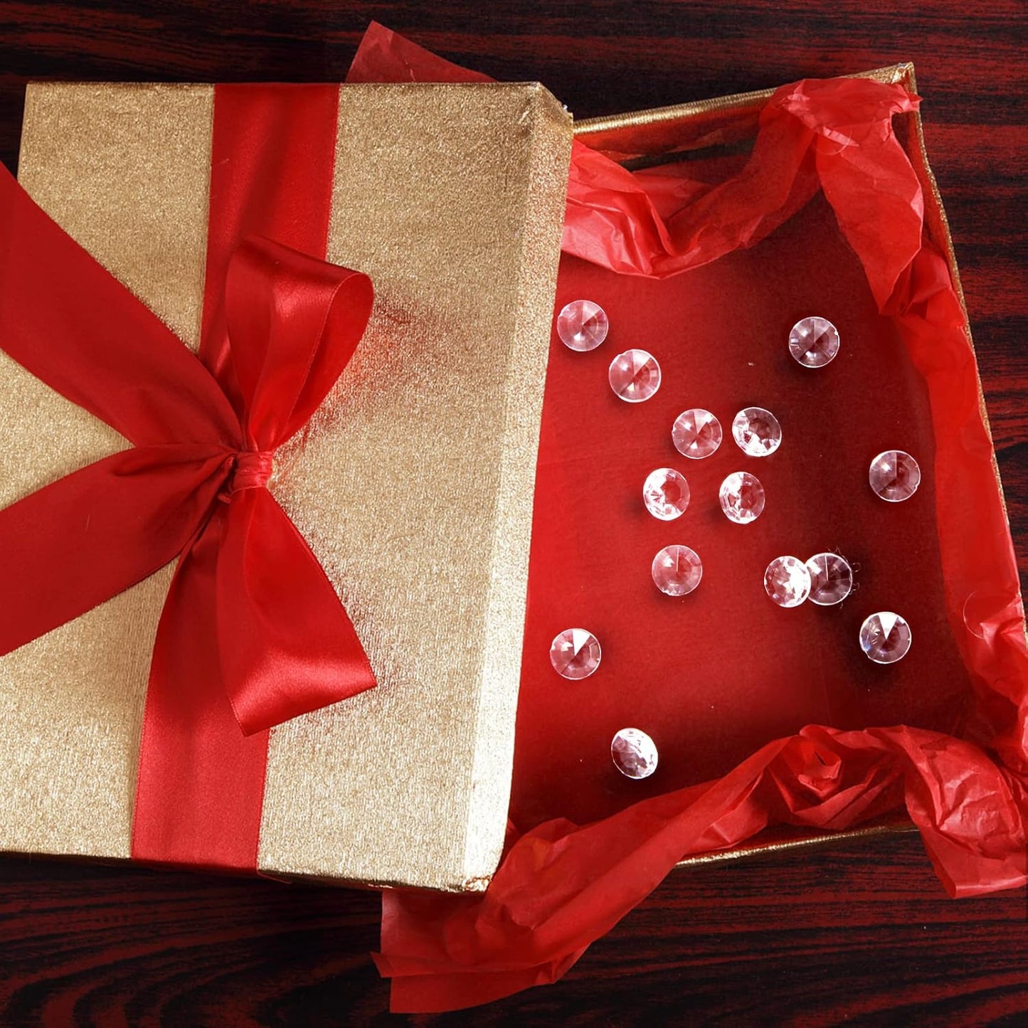 1000pcs/ Pack Wedding Table Acrylic Diamond Scatter Crystals Confetti Acrylic Gems Vase Fillers Rhinestones for Wedding, Bridal Shower, Vase Beads Decorations (12mm, Bisque)