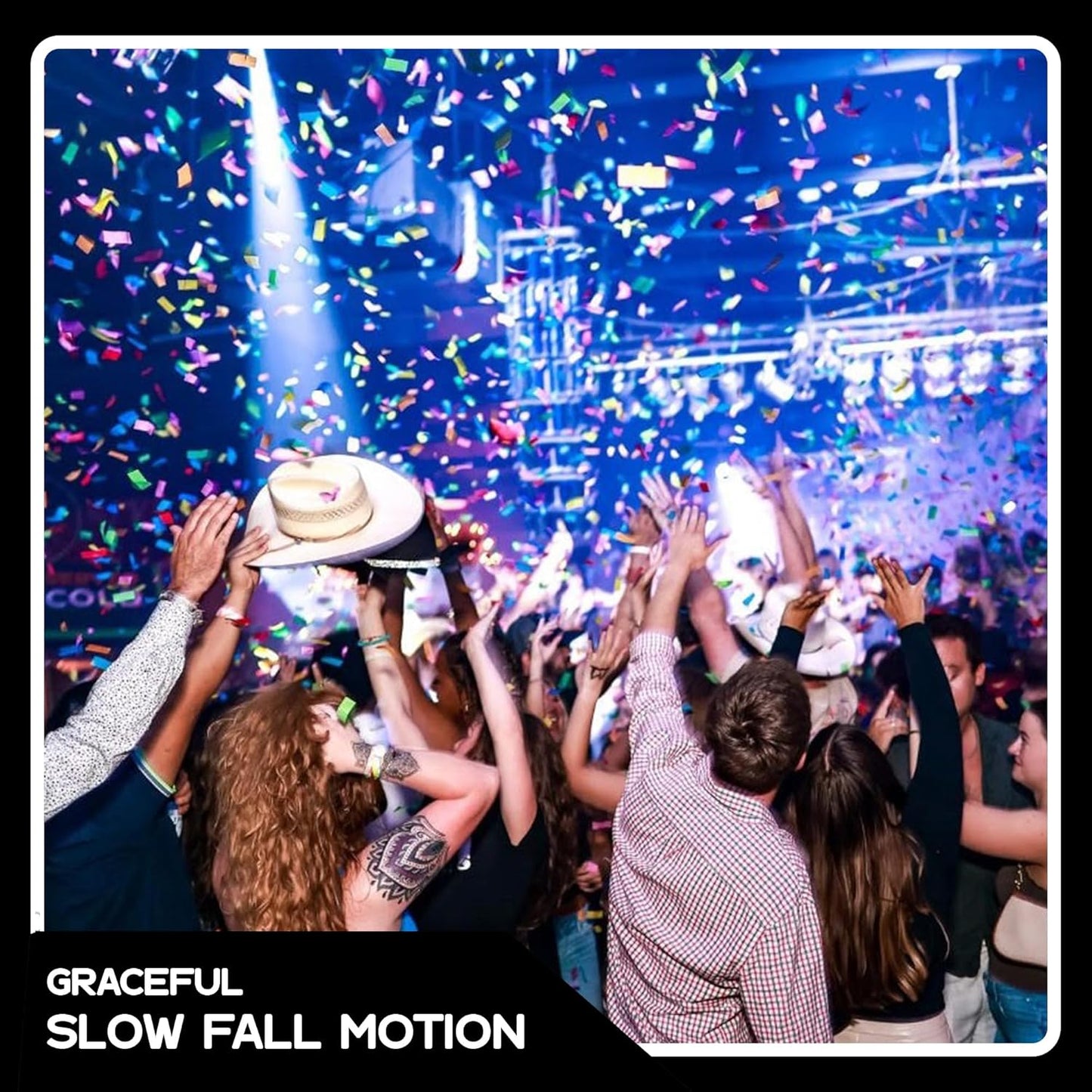 Dark Blue Biodegradable Confetii - Rectangular Fluttering Tissue Paper Confetti for Cannon and Launcher use - Birthday Confeti, Wedding, Parties and Table Decoration - 1 lb, 16 oz