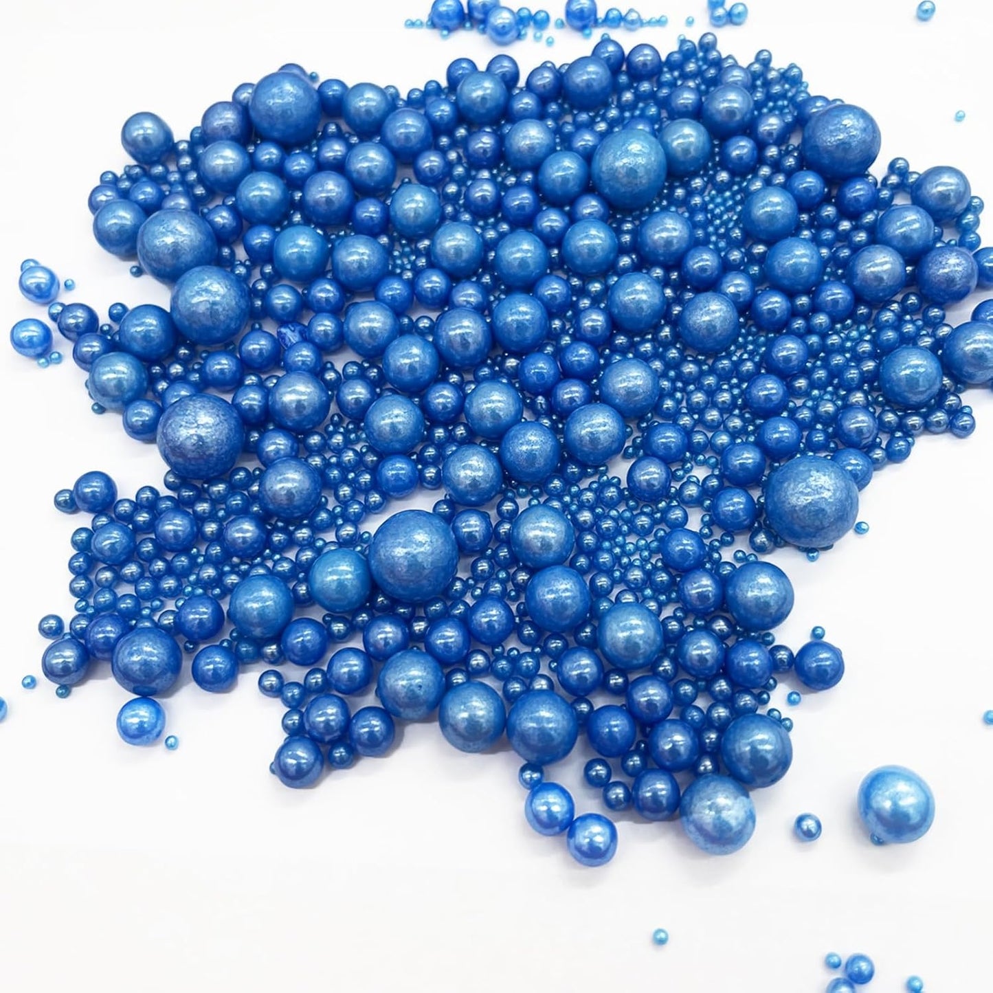 Edible Royal Blue Pearl Sugar Sprinkles Candy Baking Edible Cake Decorations Cupcake Toppers Cookie Decorating Celebrations Wedding Shower Party Chirstmas Supplies 120g/ 4.2oz…