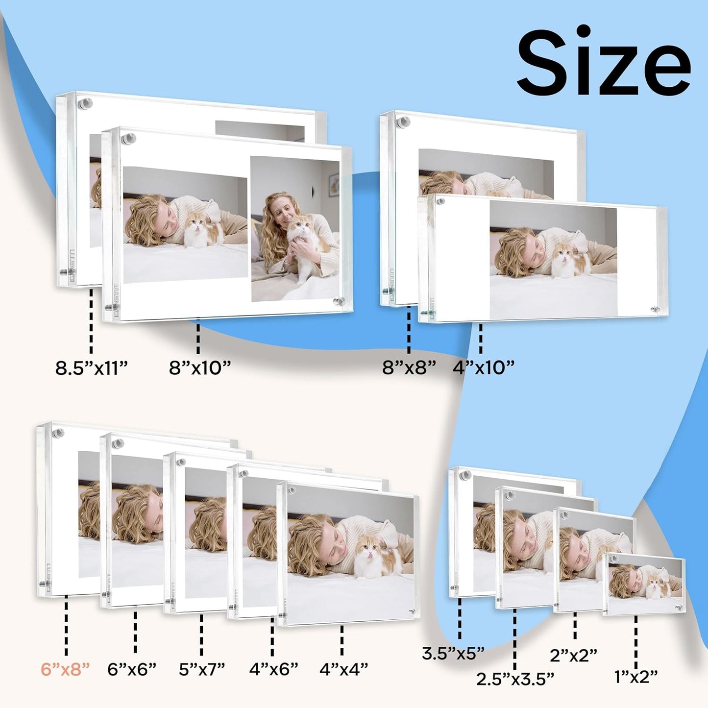 Canetti Design Group The Original Magnet Frame - Clear Acrylic 6x8 inch