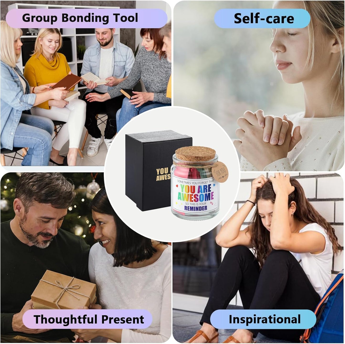 You Are Awesome Jar Thanksgiving Day Gift Inspirational Gifts for Dad Father Man Women Best Friend Anniversary Friendship Thank You Graduation Birthday Gifts